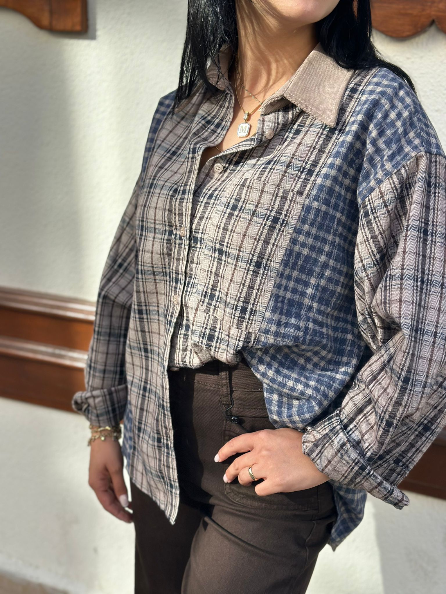 Oversize Ekose Gömlek