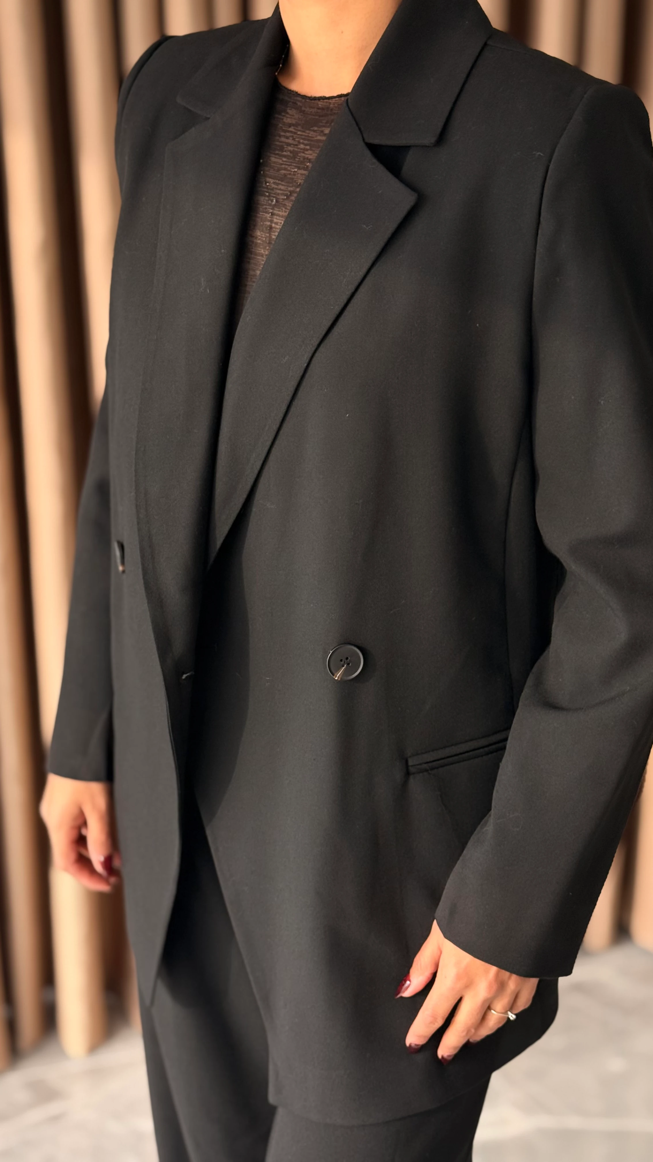 Klasik Düğmeli Blazer Ceket Pantolon Takım