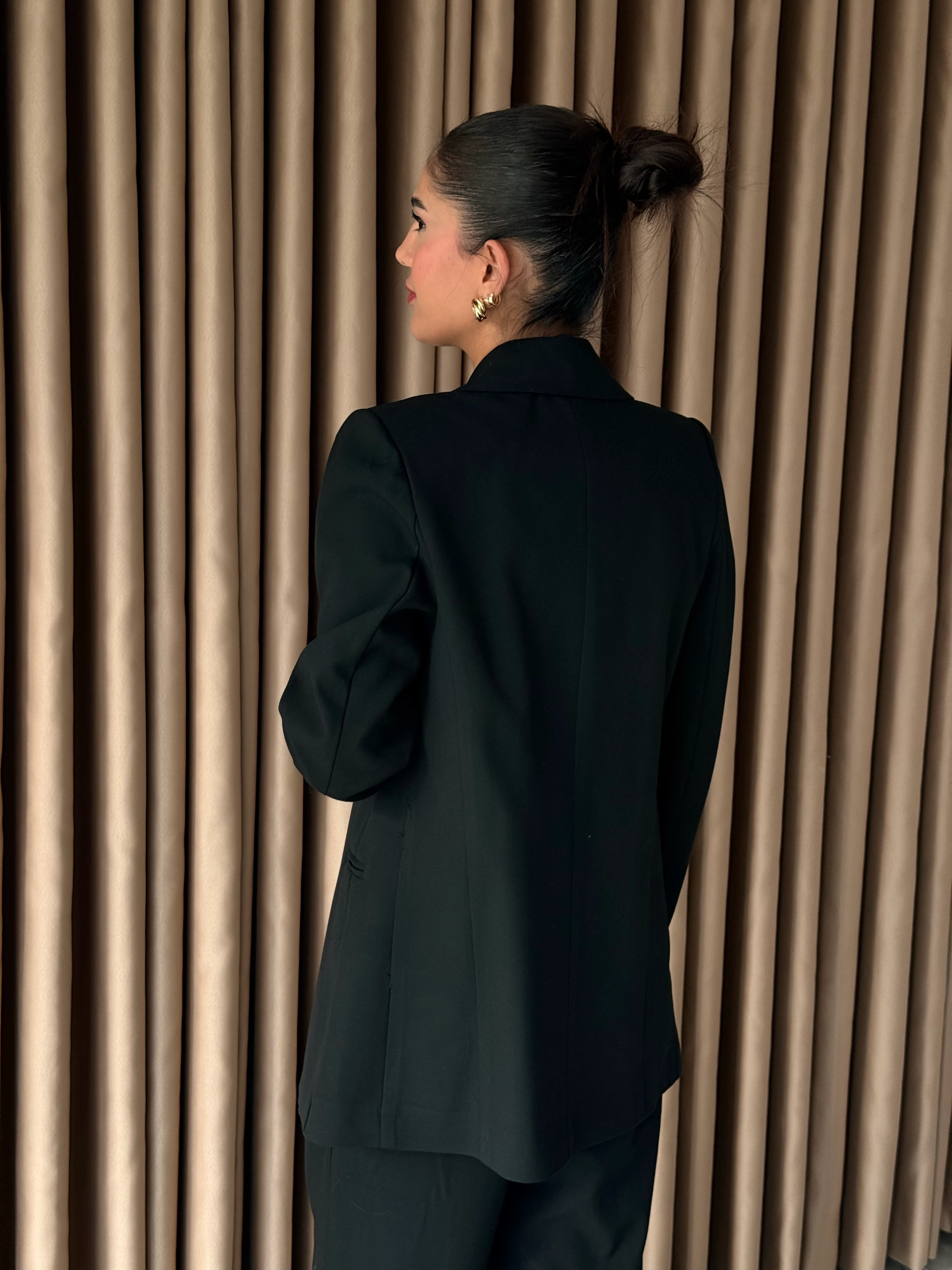 Klasik Düğmeli Blazer Ceket Pantolon Takım