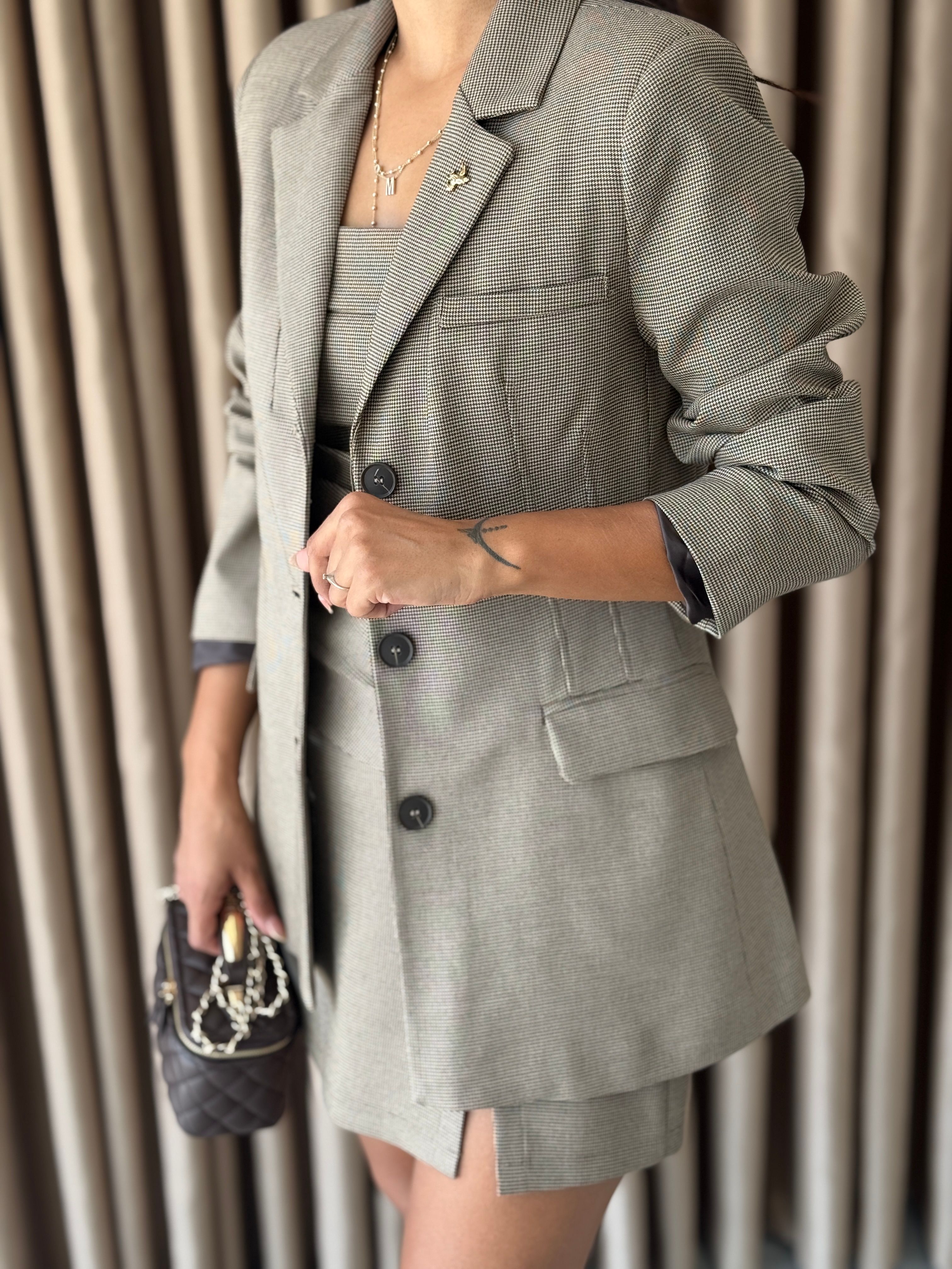 Çizgili Blazer Ceket