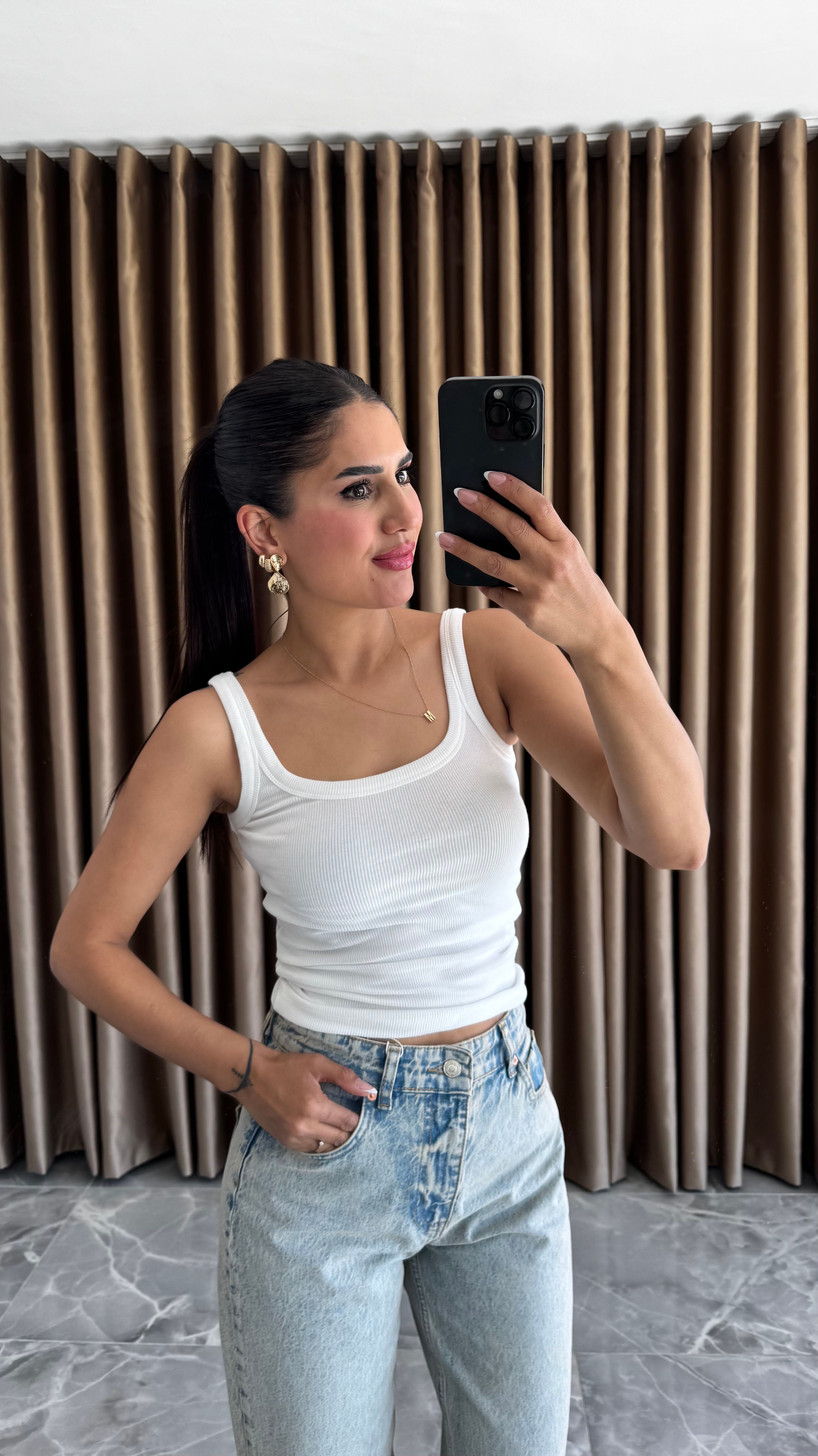 BEYAZ ASKILI FİTİLLİ ATLET