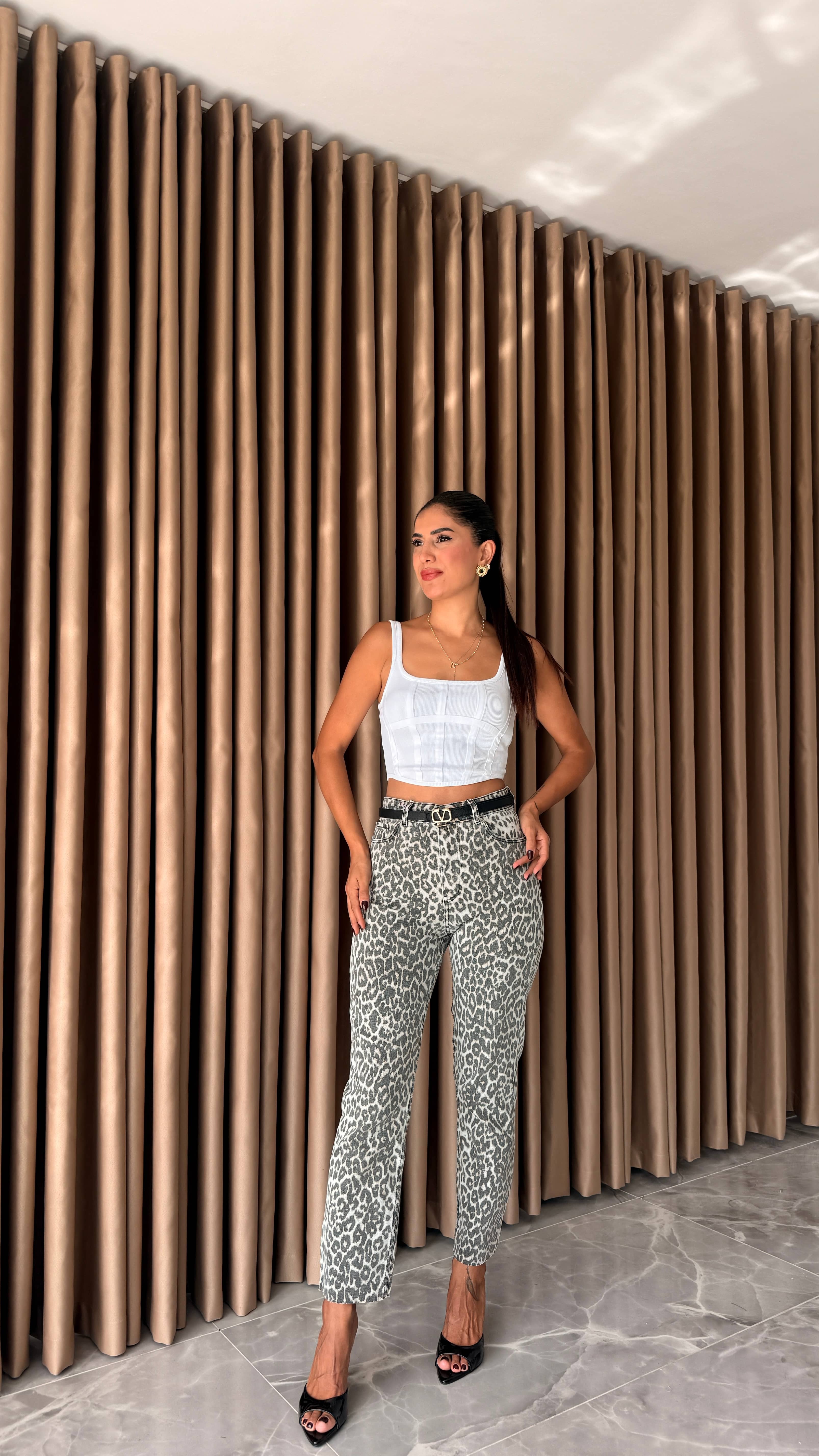 LEOPAR BOYFİT JEAN 