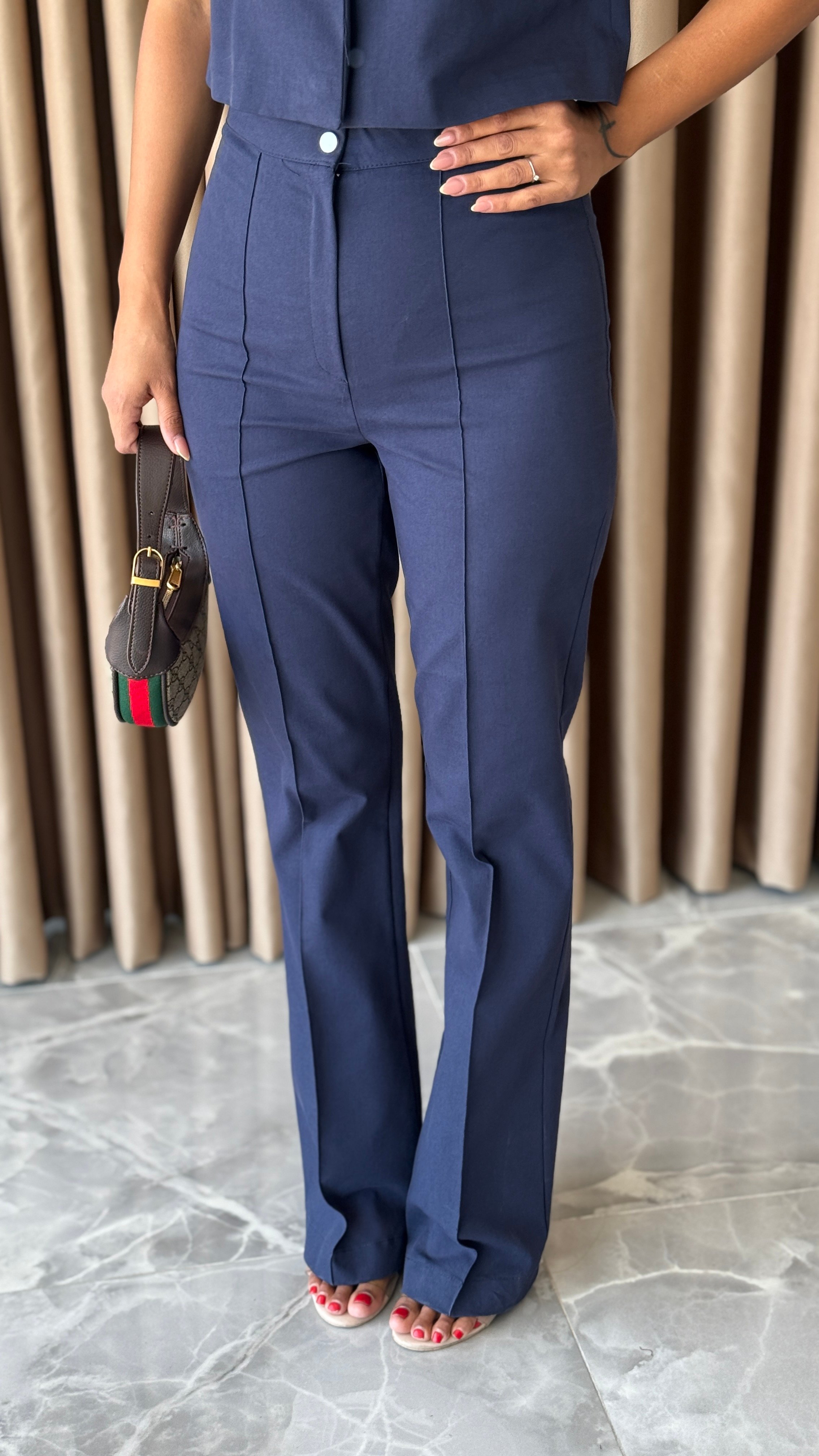 Çıtçıtlı Gabardin Takım