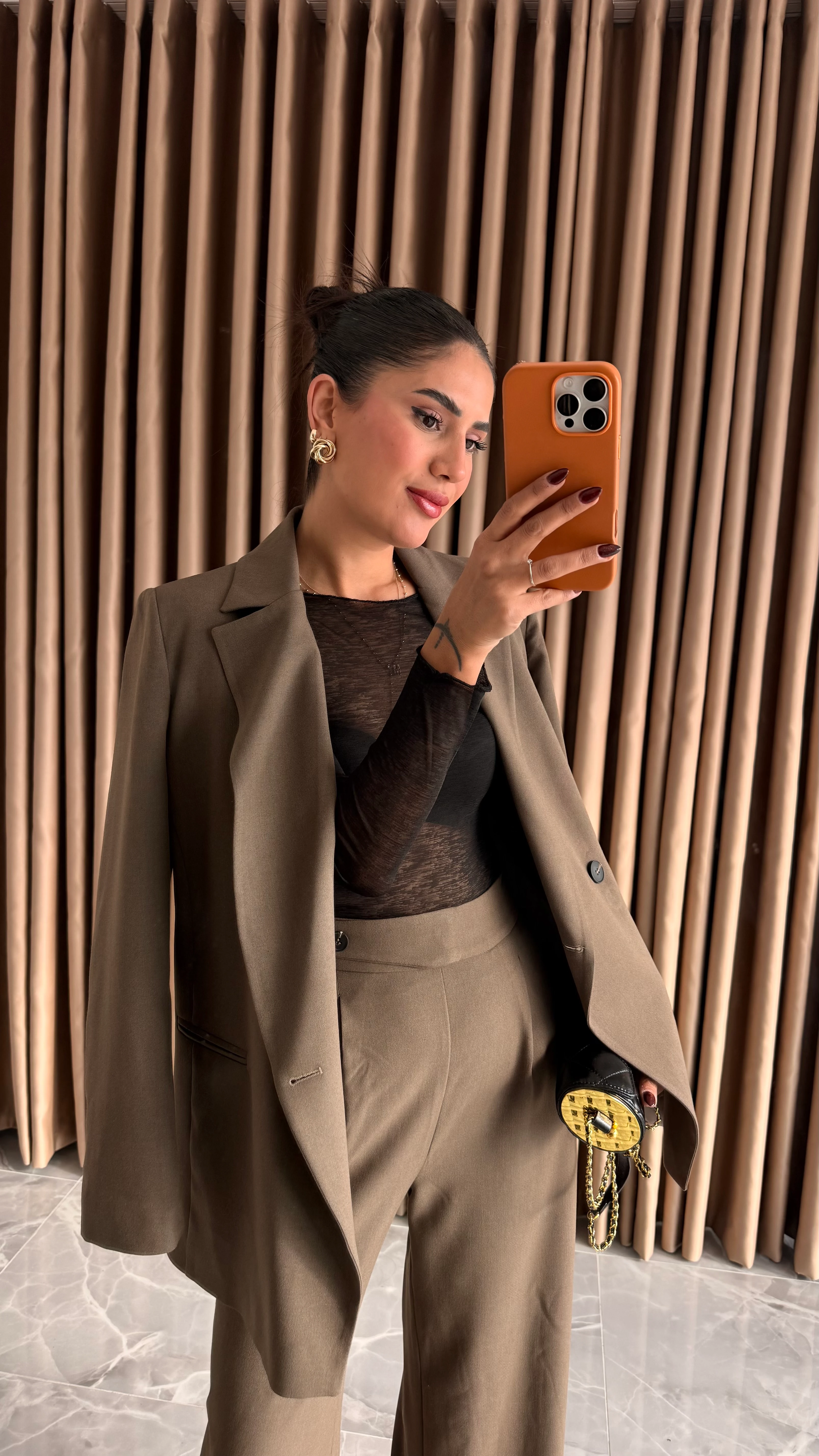 Klasik Düğmeli Blazer Ceket Pantolon Takım