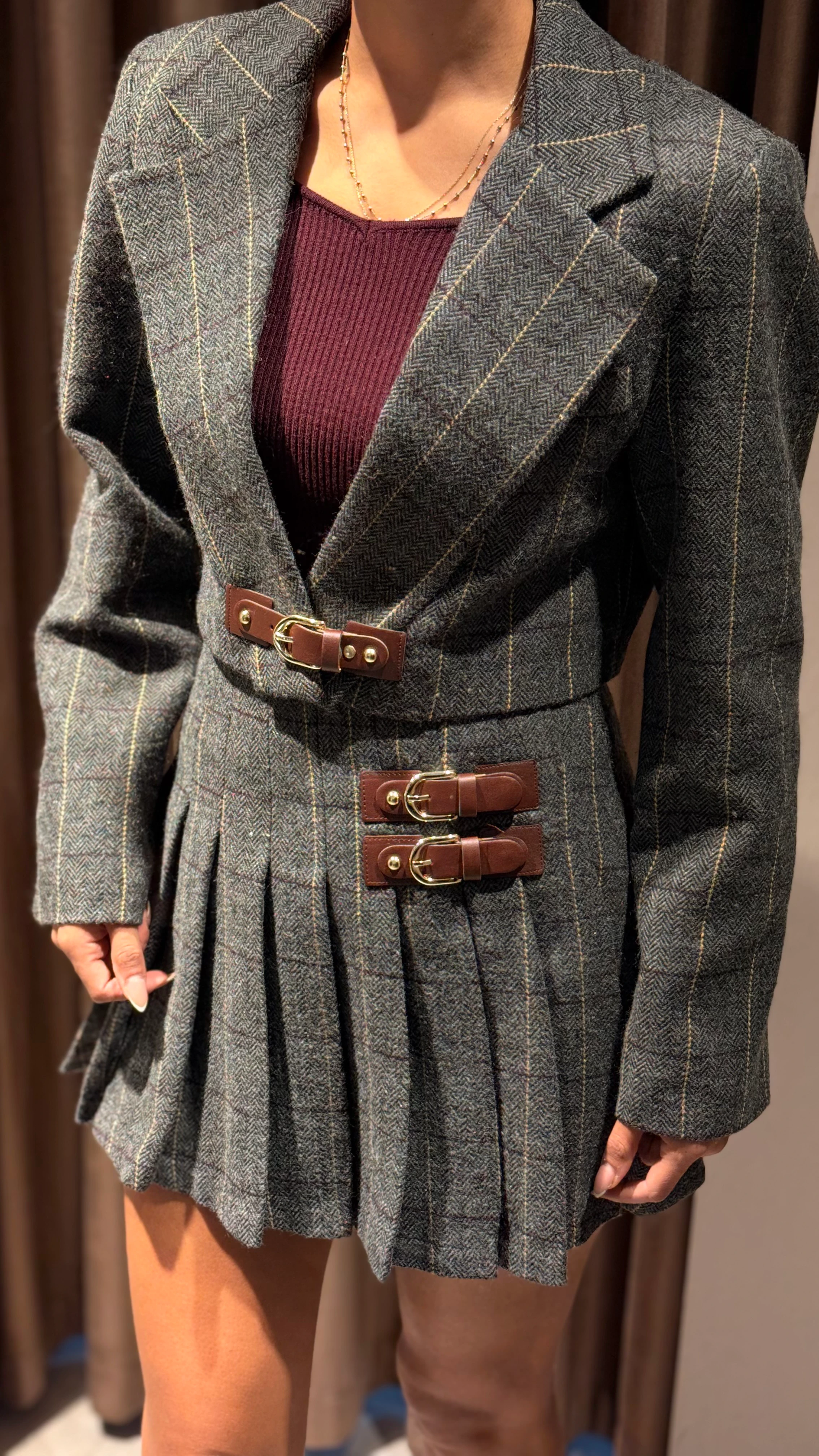 Antrasit Kemerli Etekli Takım