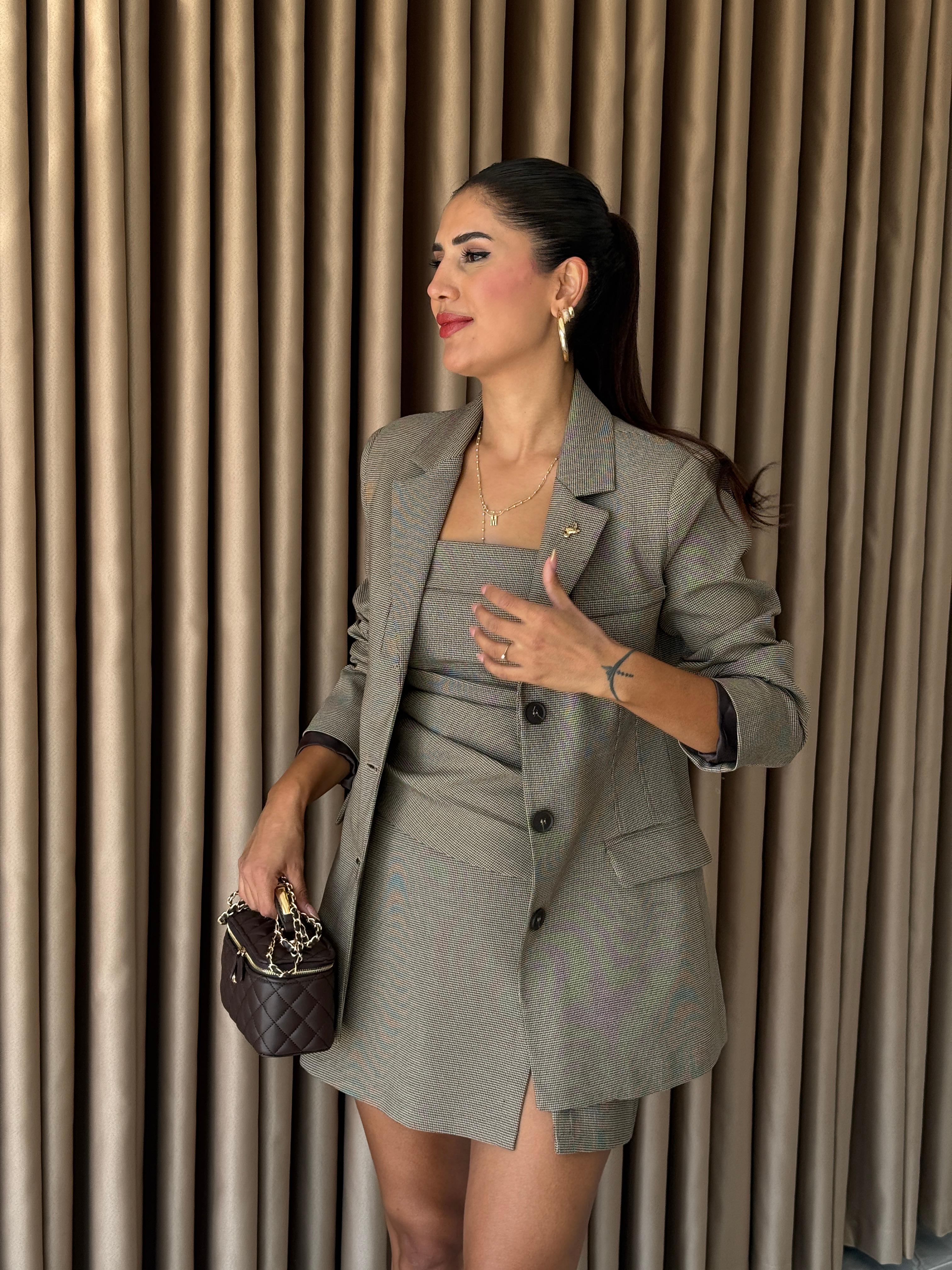 Çizgili Blazer Ceket