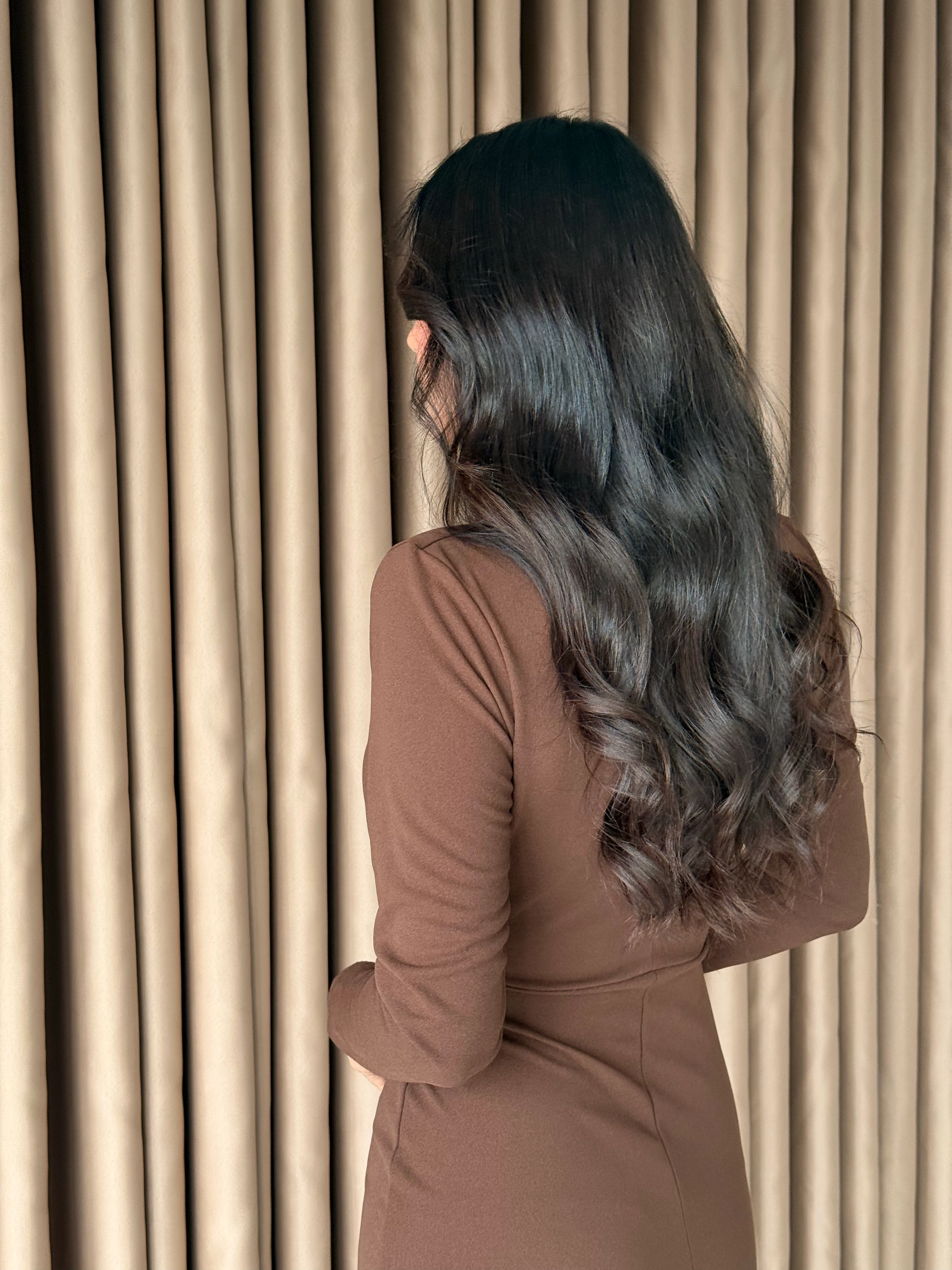 Örme Krep Yandan Tokalı Elbise