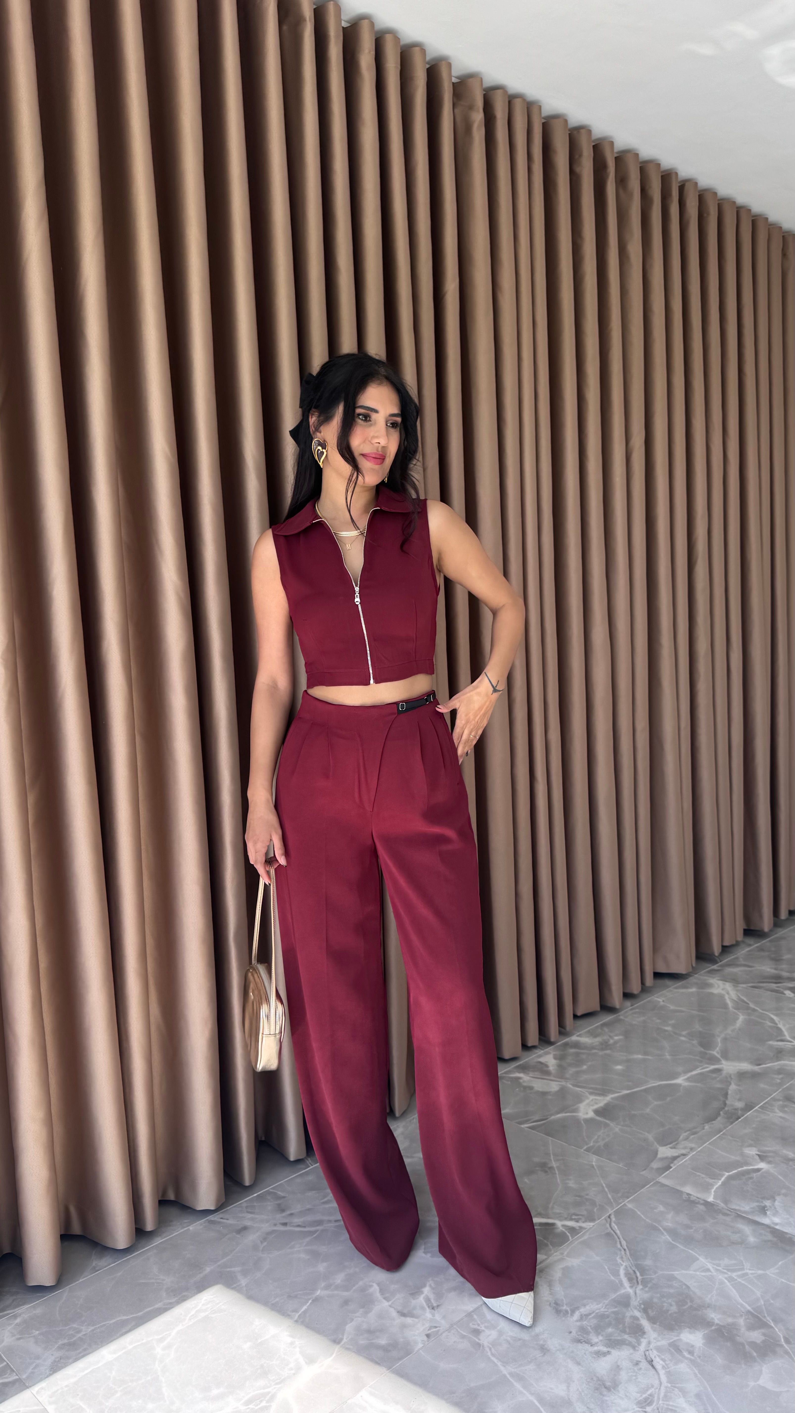 BORDO FERMUAR YELEKLİ TAKIM