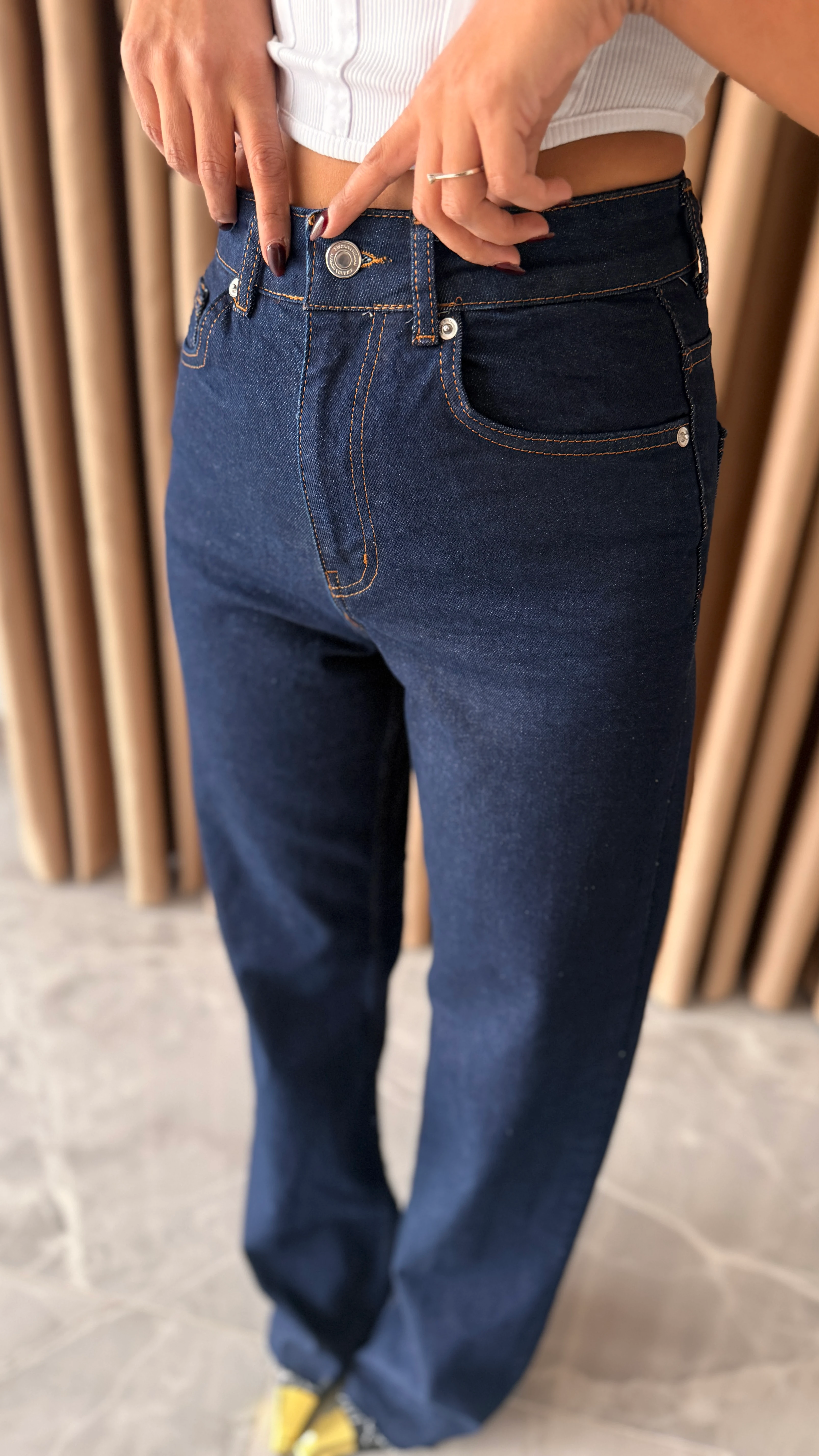 Lacivert Straight Jean