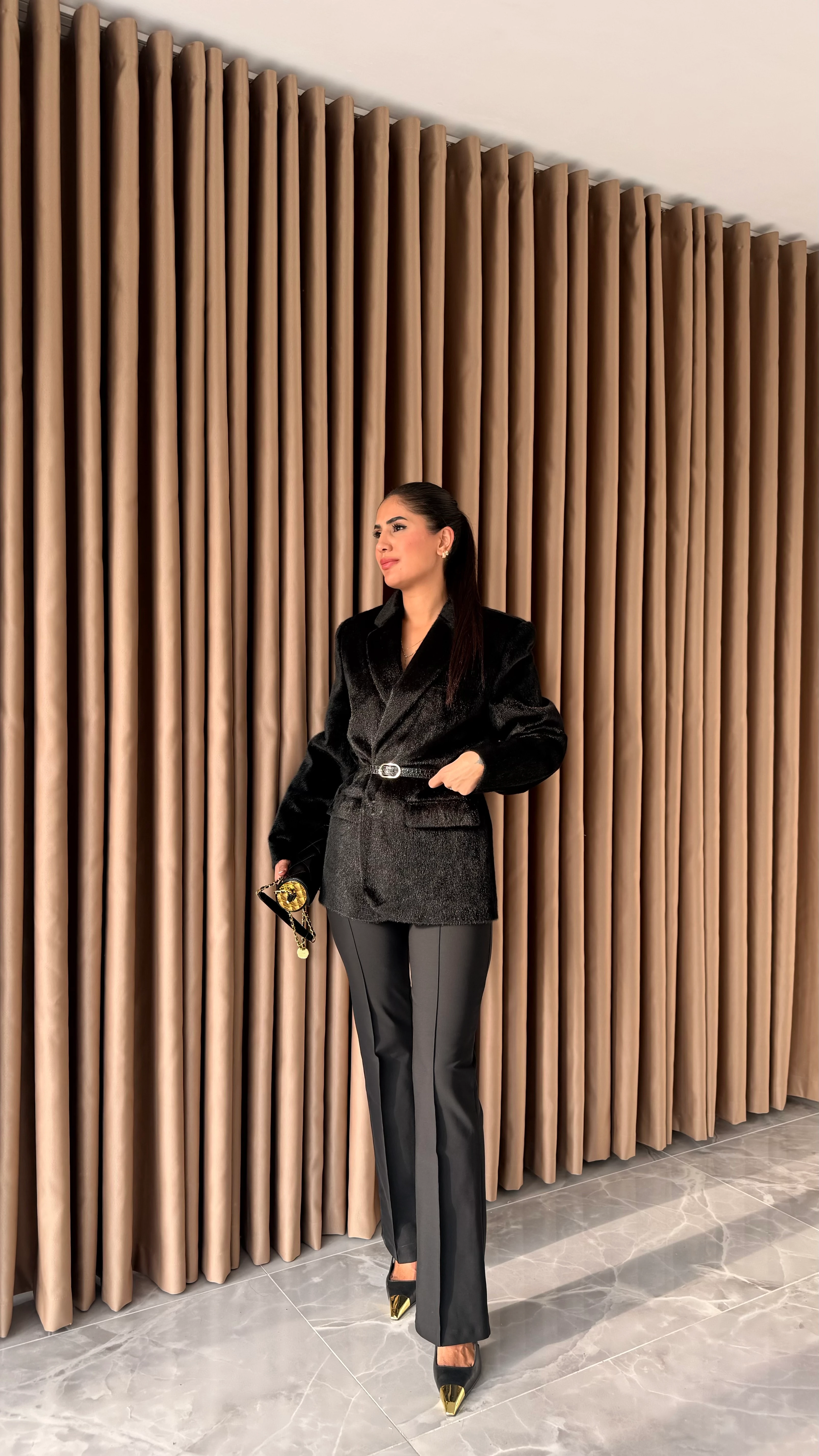 Marka Model Siyah İspanyol Pantolon