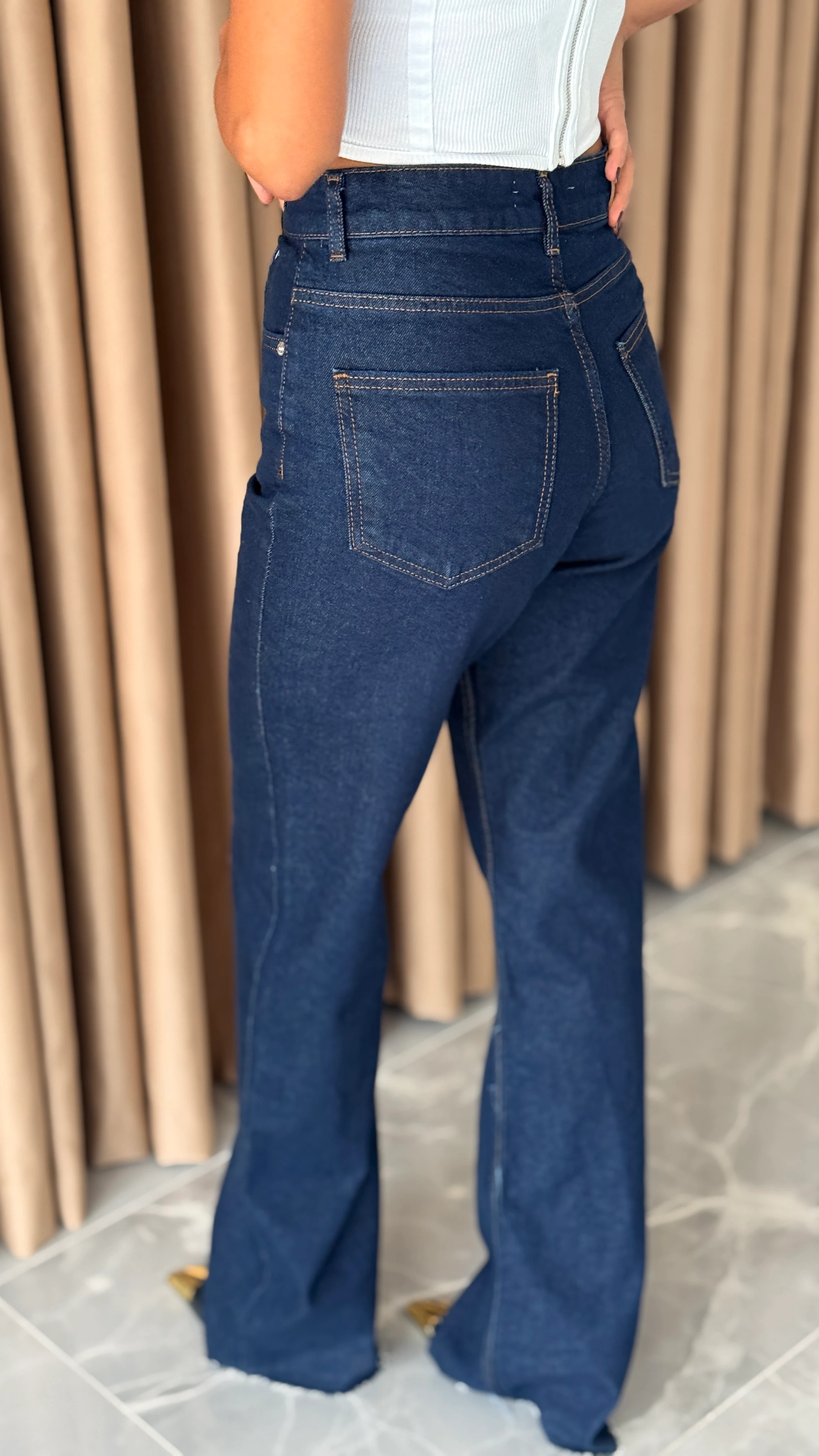 Lacivert Straight Jean