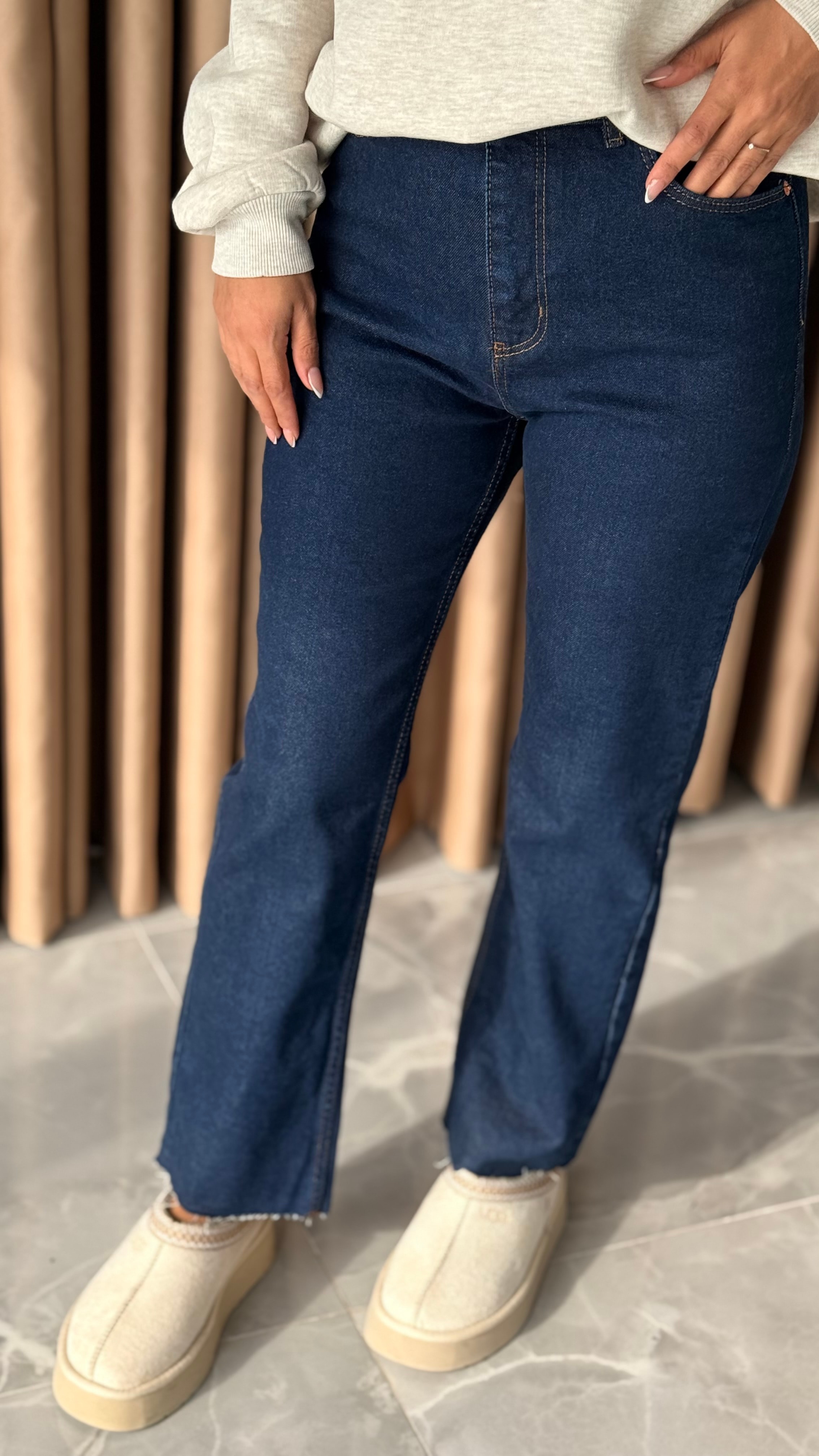 Lacivert Boyfit Jean 050