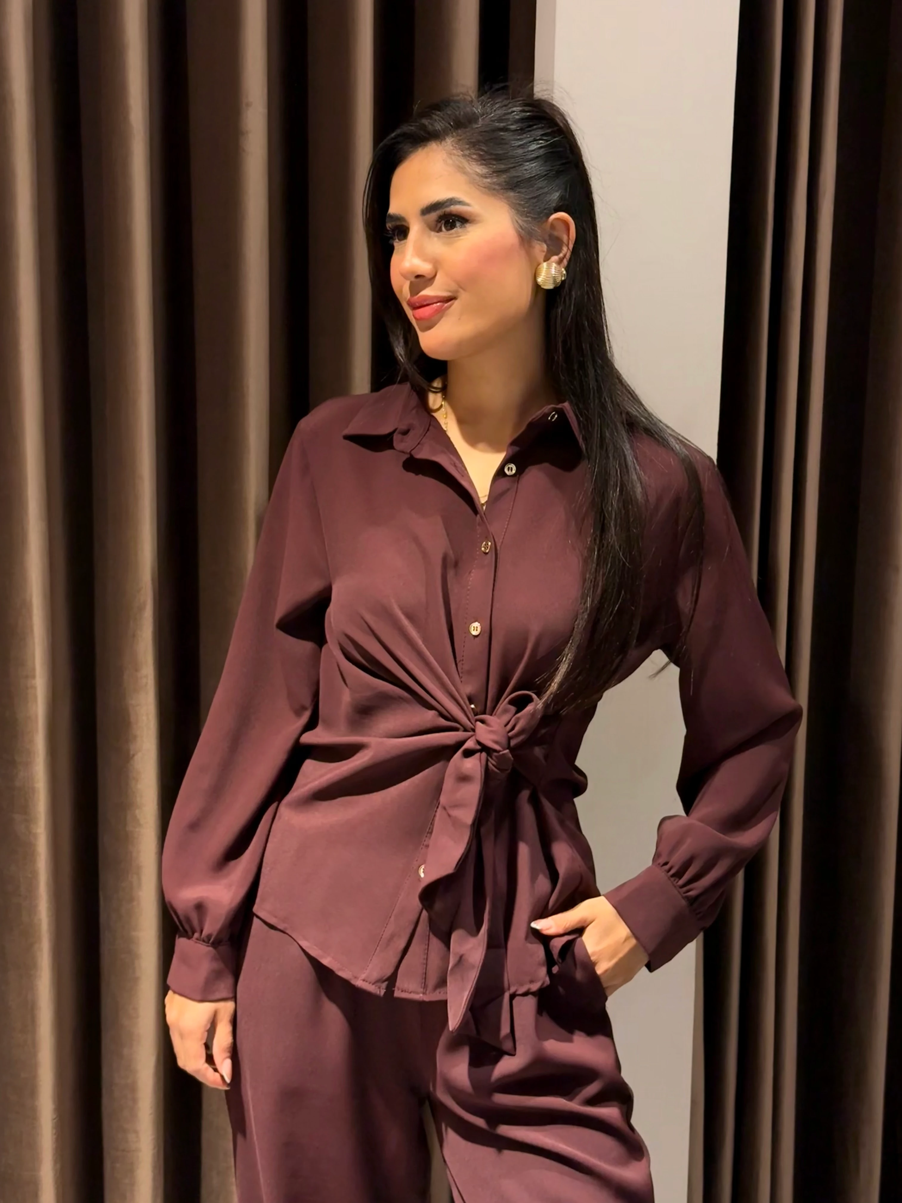 Düğümlü Ceket Pantolon Takım