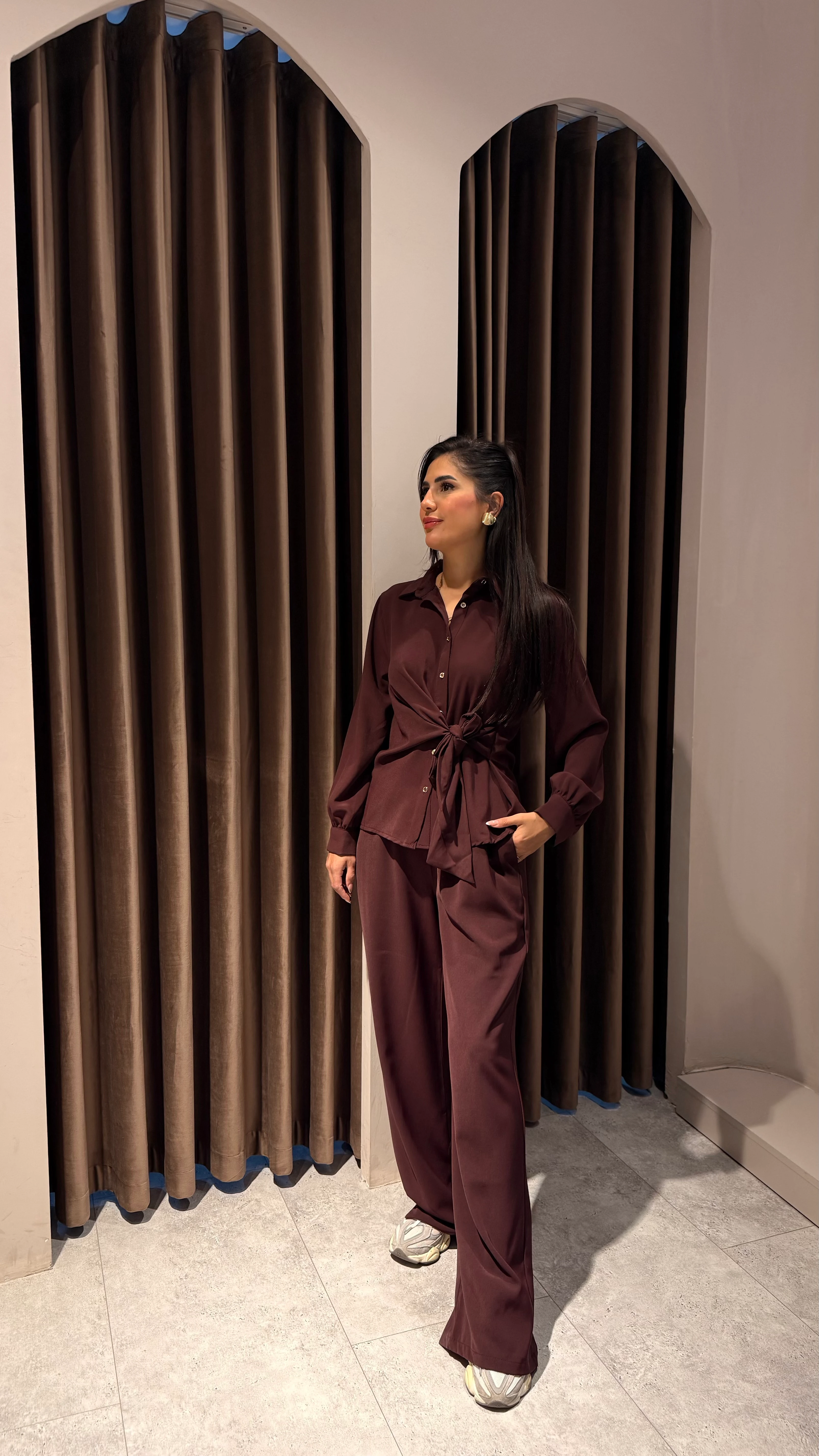 Düğümlü Ceket Pantolon Takım