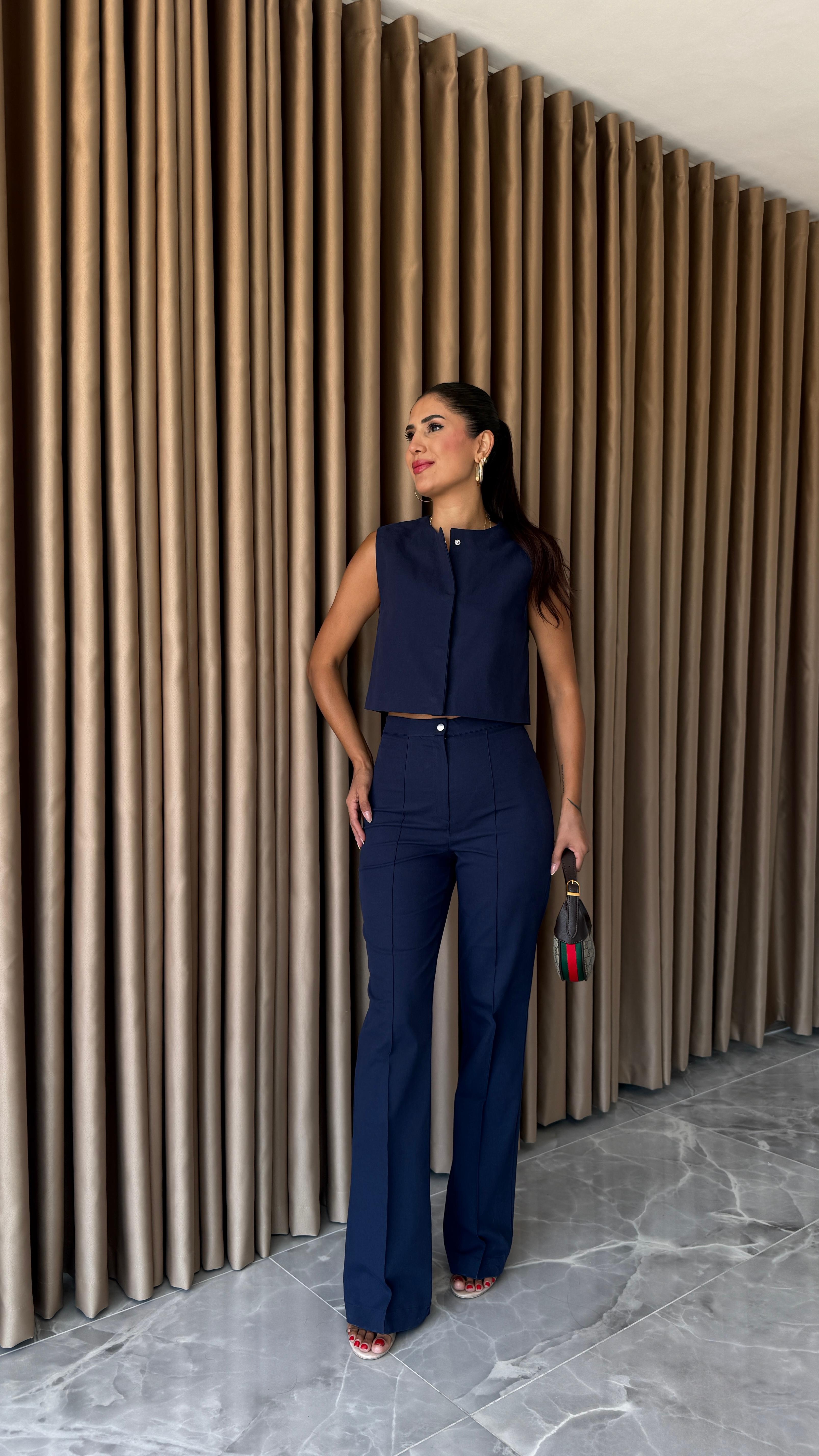 Çıtçıtlı Gabardin Takım