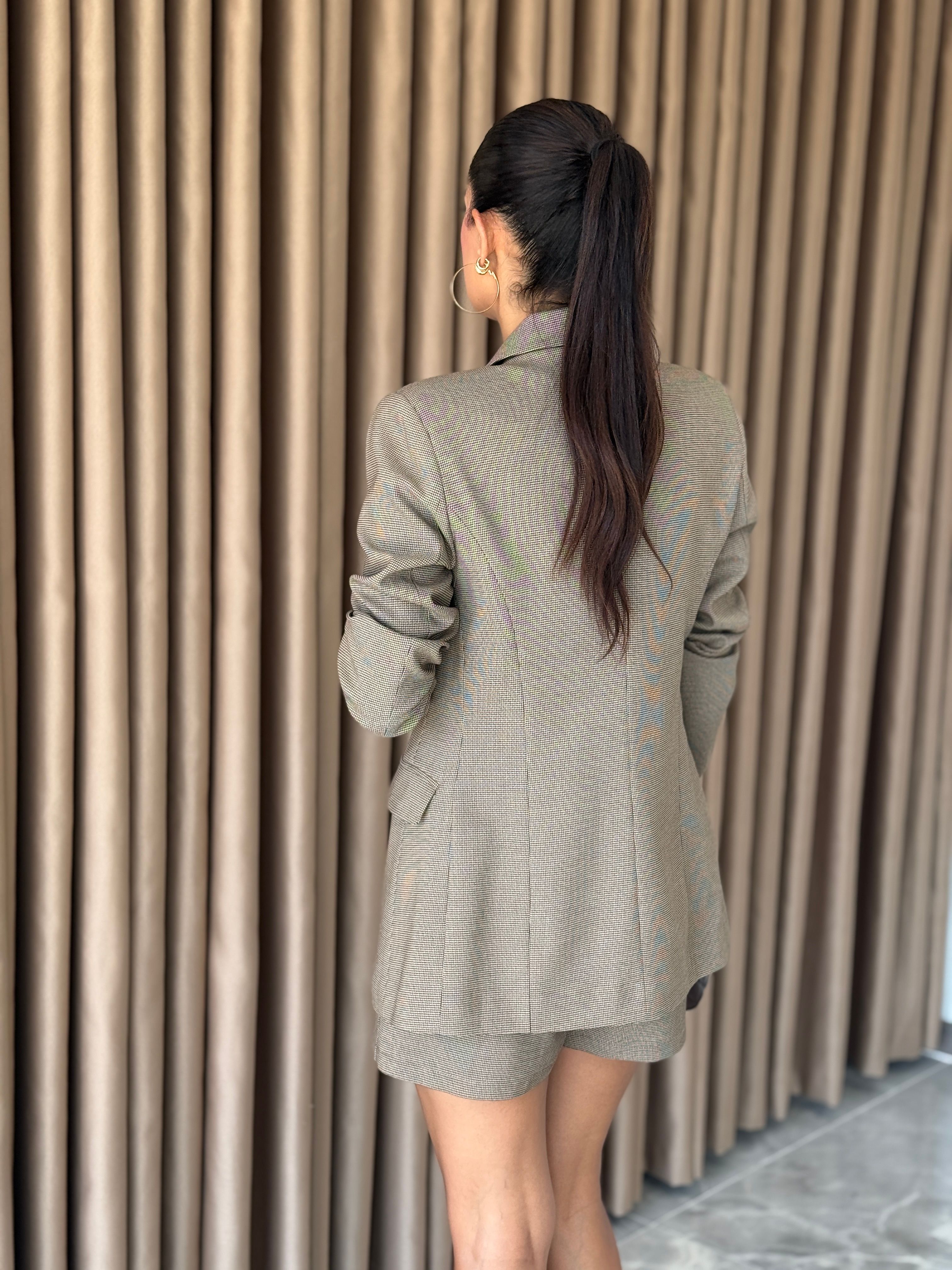 Çizgili Blazer Ceket
