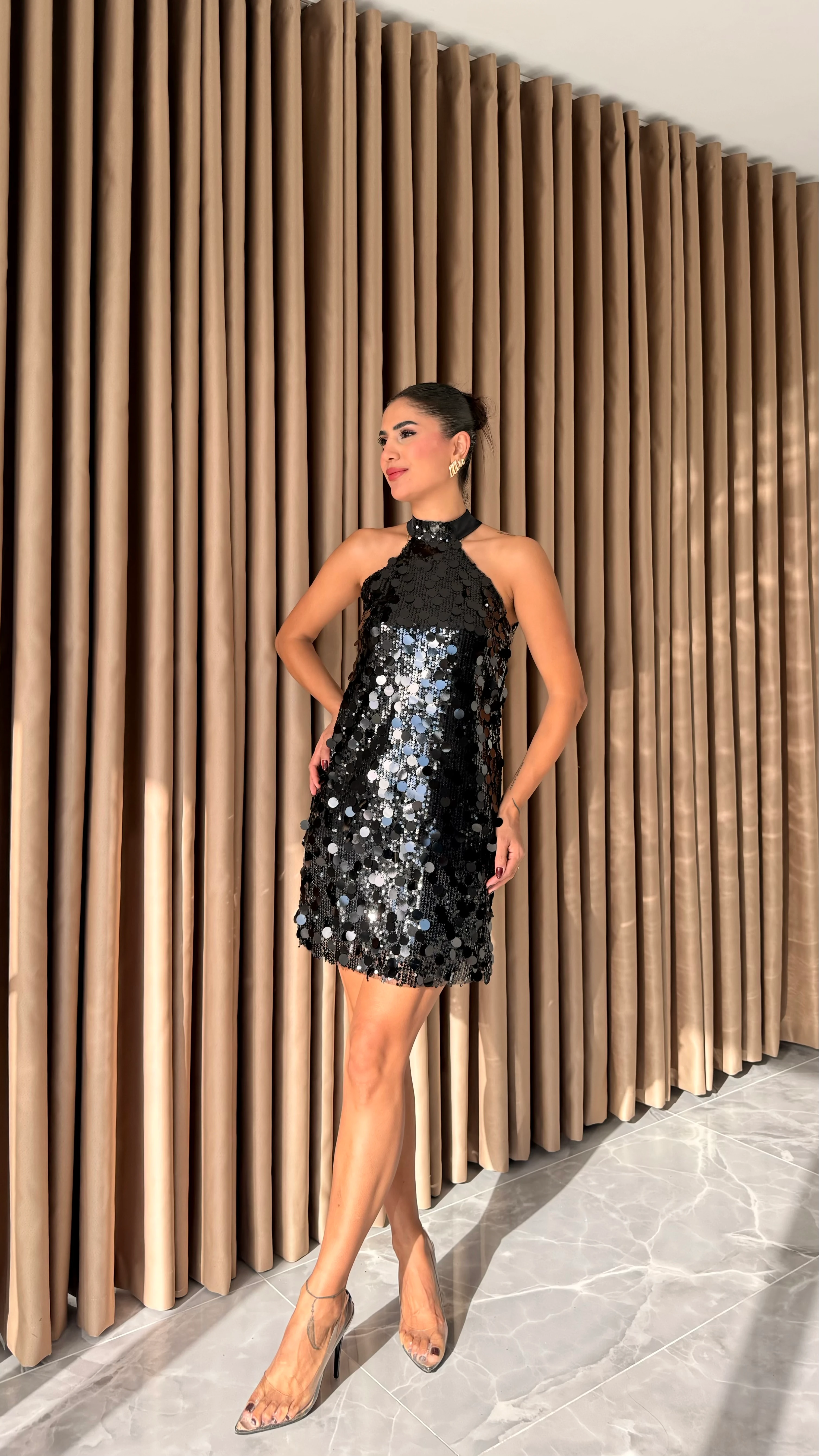 Pul Payet Mini Elbise