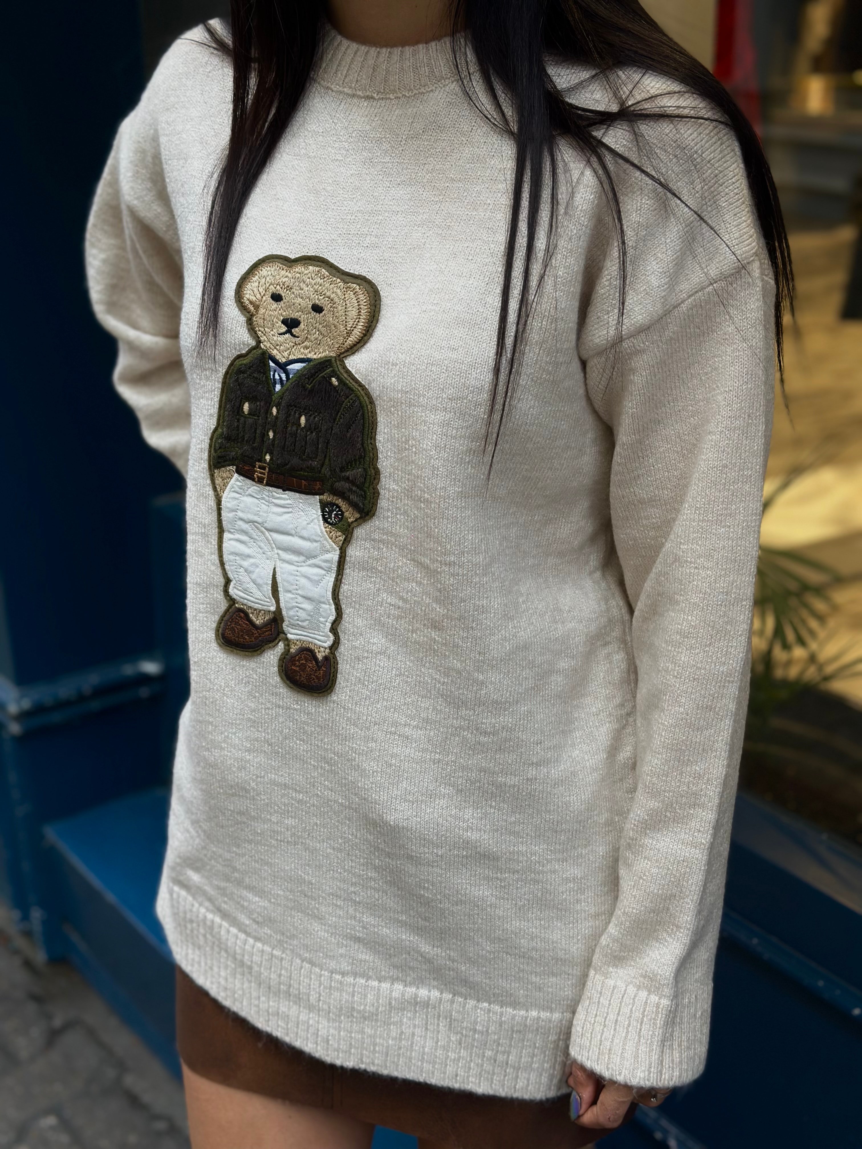 TEDDY KREM TRİKO KAZAK