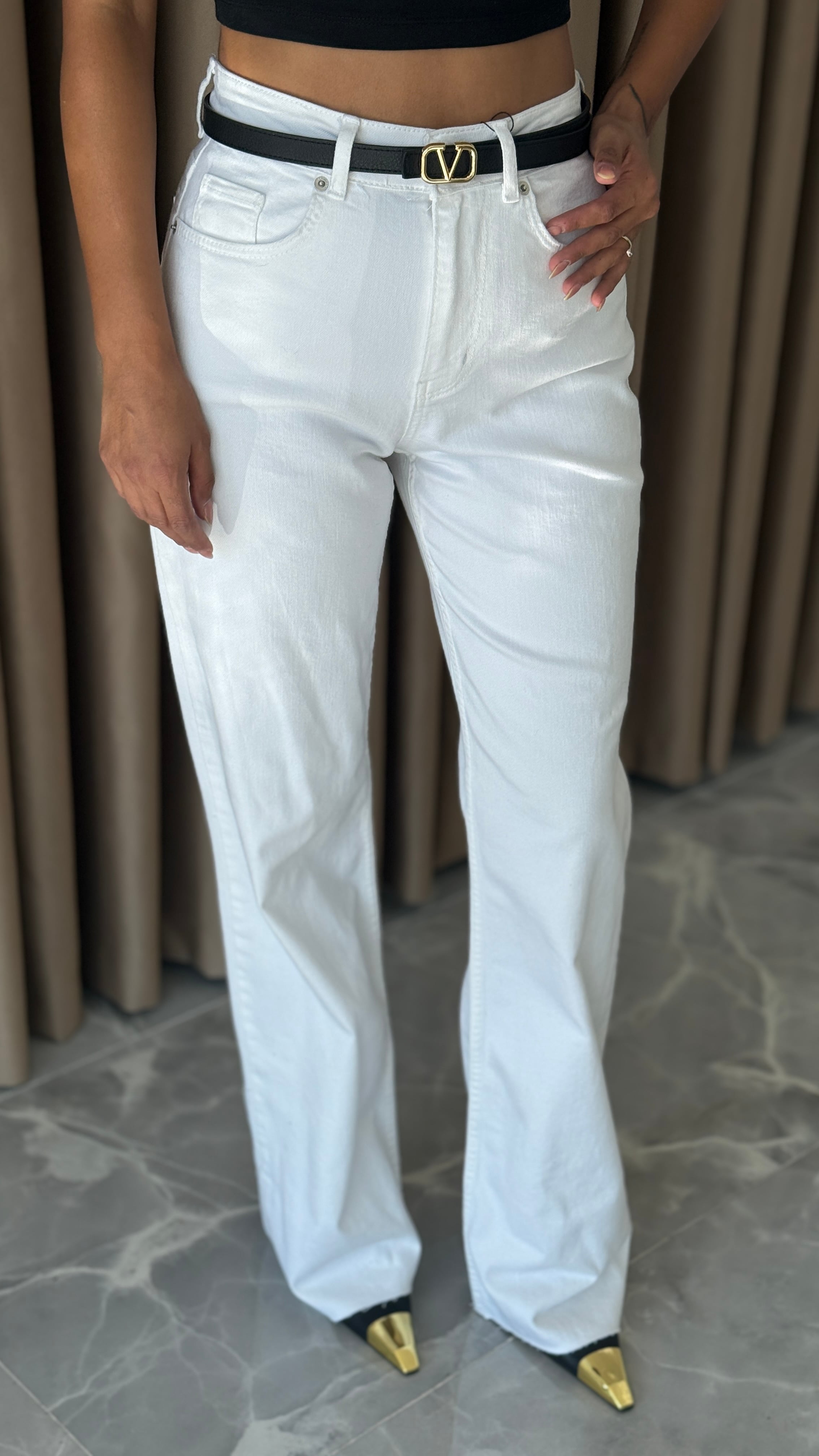 Ekru Straight Jean