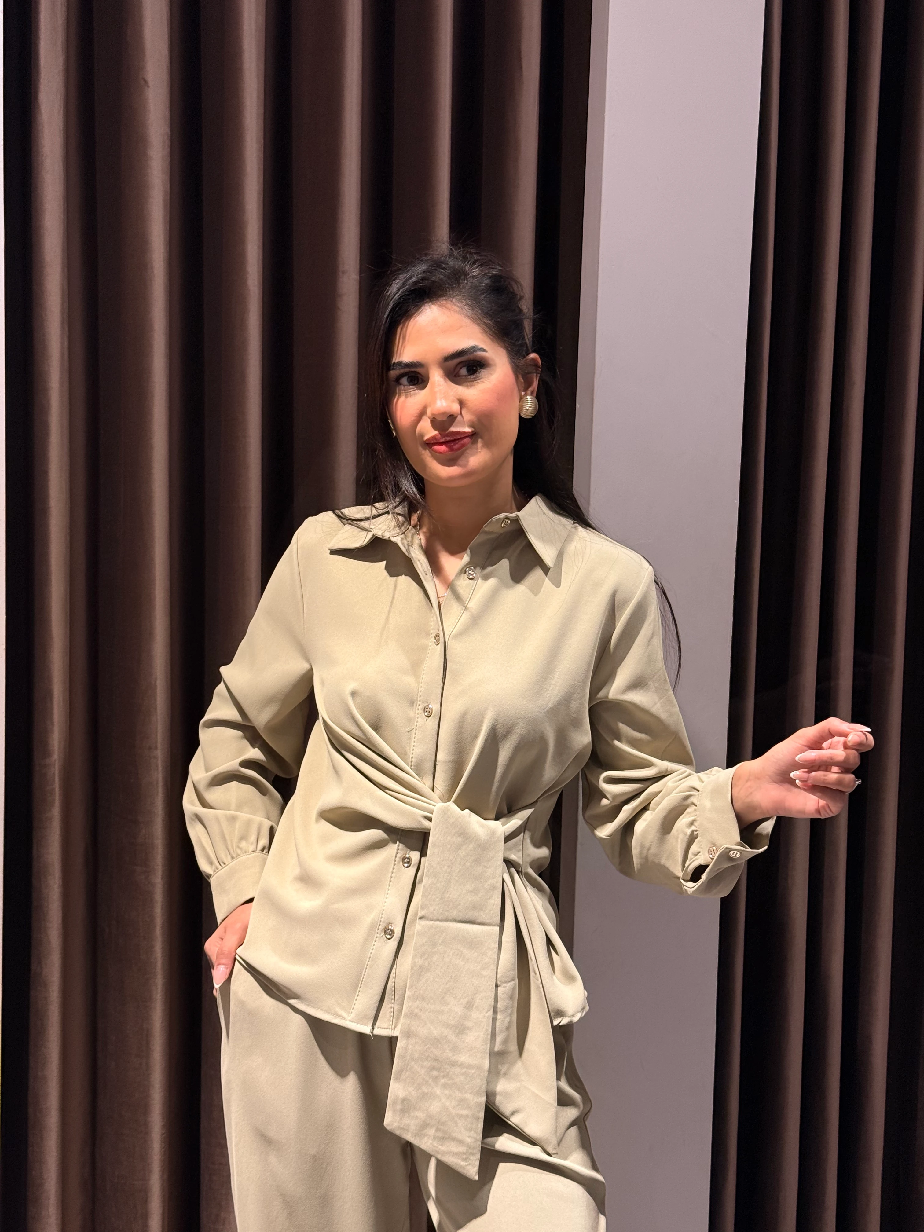 Düğümlü Ceket Pantolon Takım