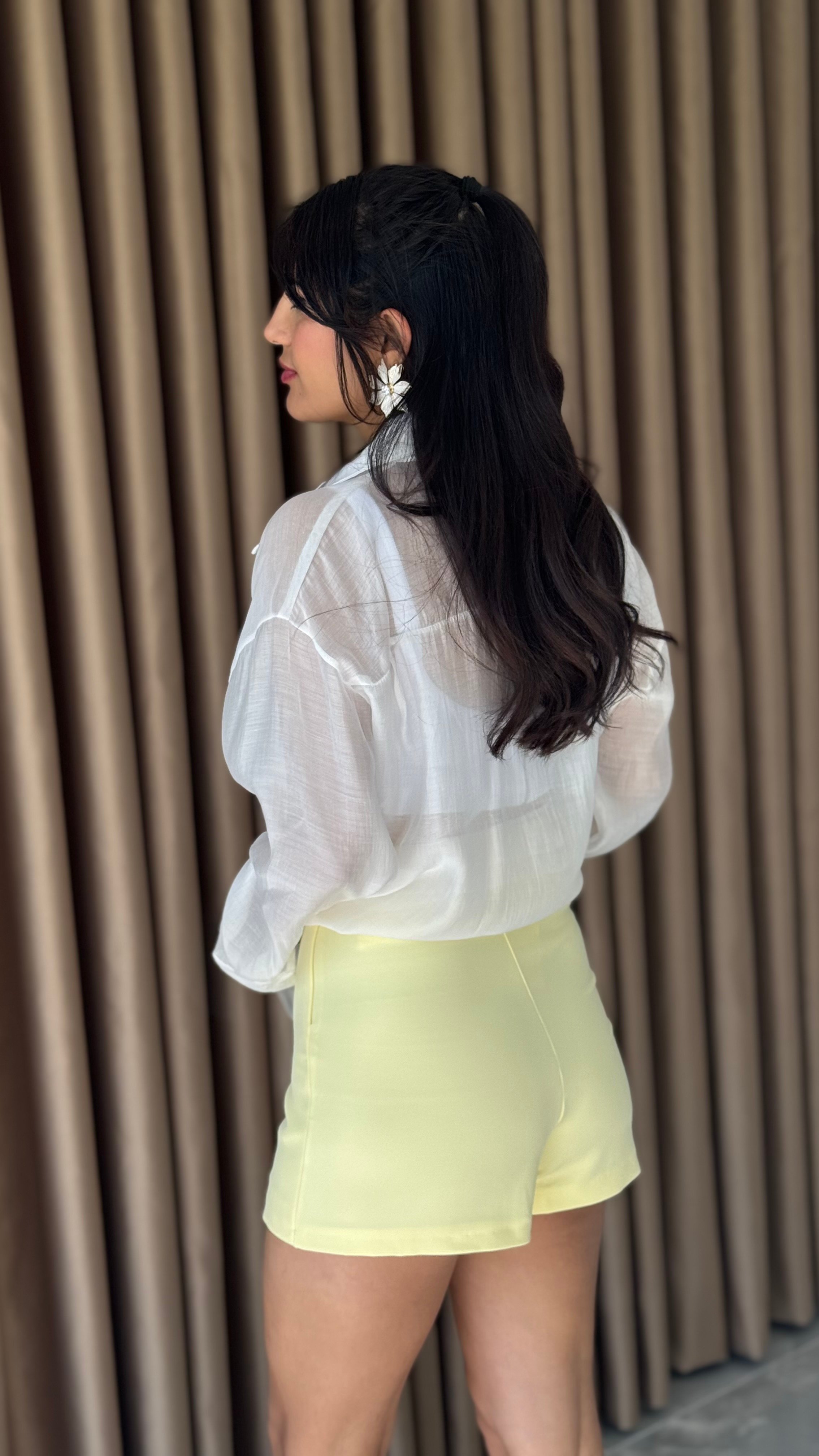 SARI ŞORT ETEK