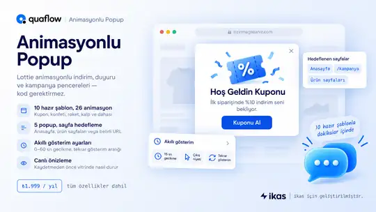 Animasyonlu Popup ekran görüntüsü 2