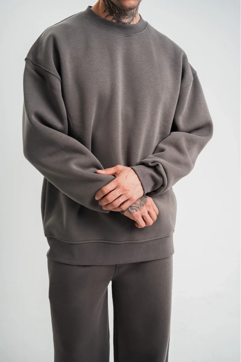 Uzun Kol Bisiklet Yaka Basic SweatShirt