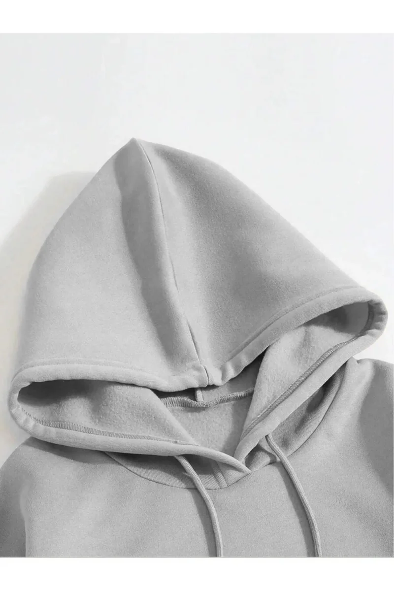 Erkek Düz Kapüşonlu Sweat