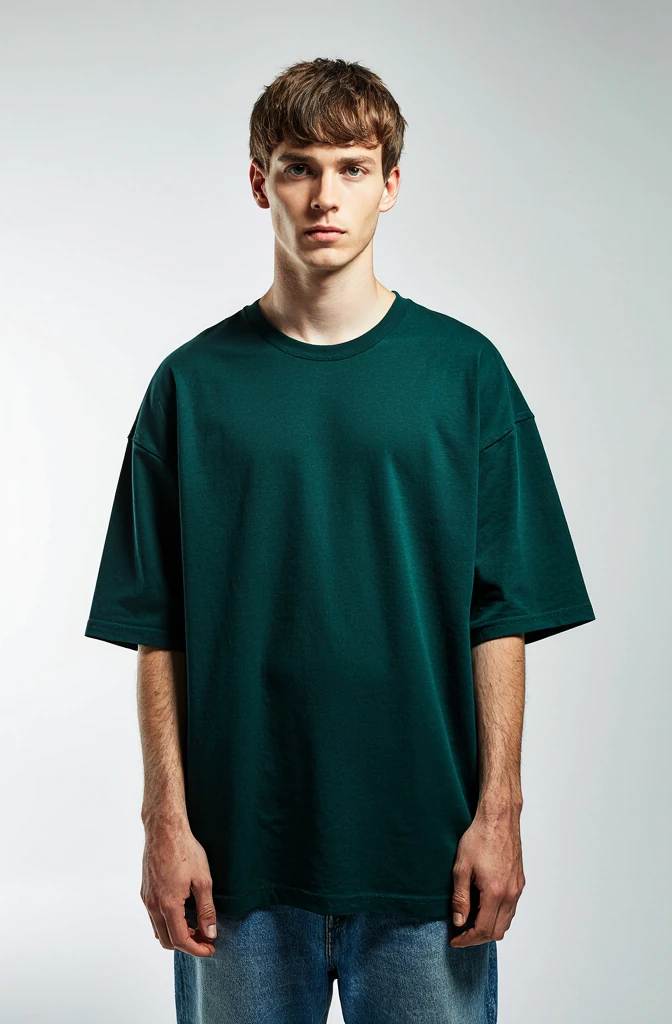 Unisex Basic Bisiklet Yaka Oversize T-Shirt