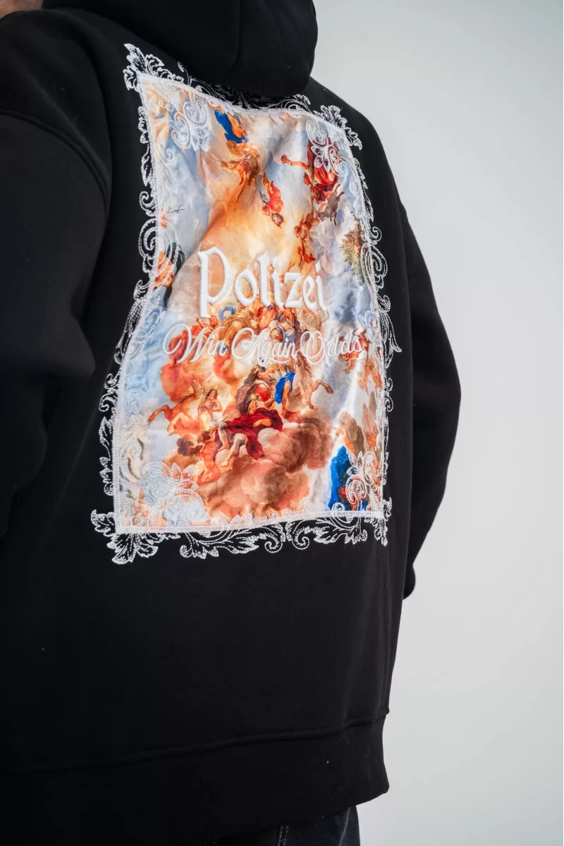 Üç İplik Kapşonlu Dijital Patchli SweatShirt 