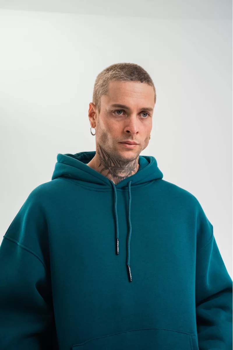 Unisex Double Oversize Kapşonlu Basic SweatShirt 