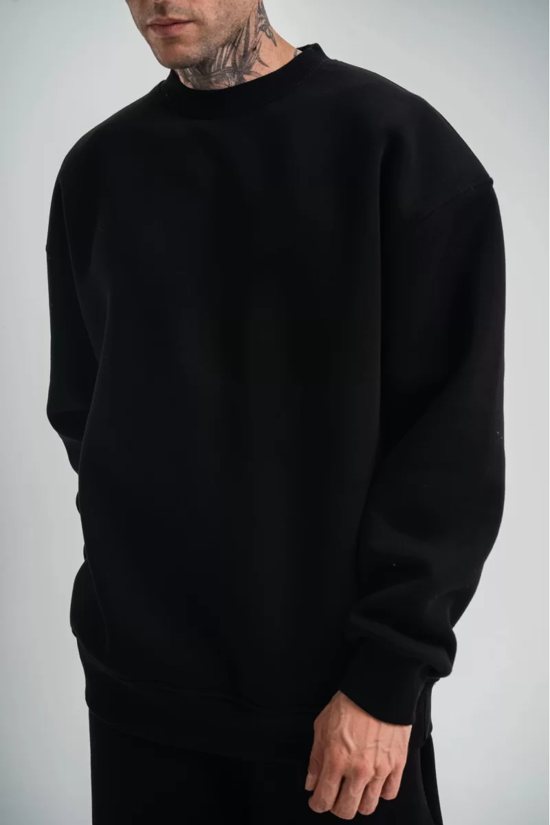Uzun Kol Bisiklet Yaka Basic SweatShirt 