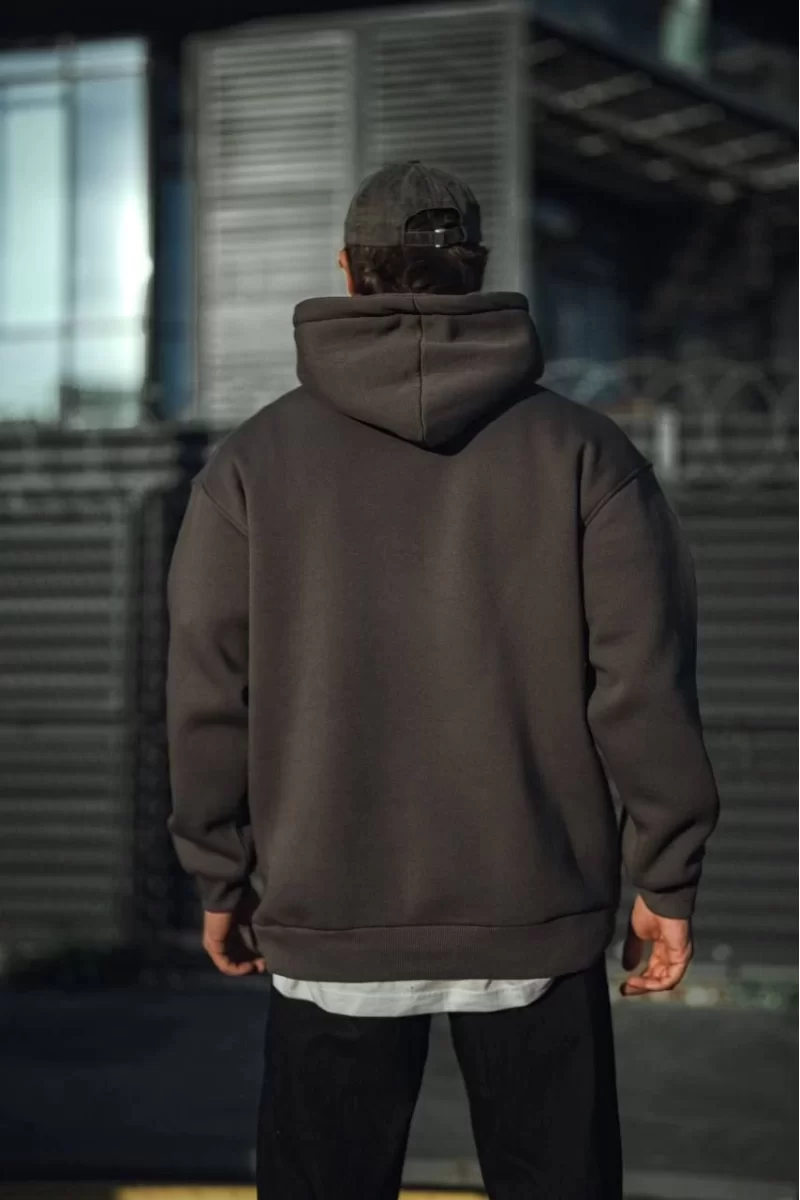 Üç İplik Penye Kapşonlu Basic SweatShirt 