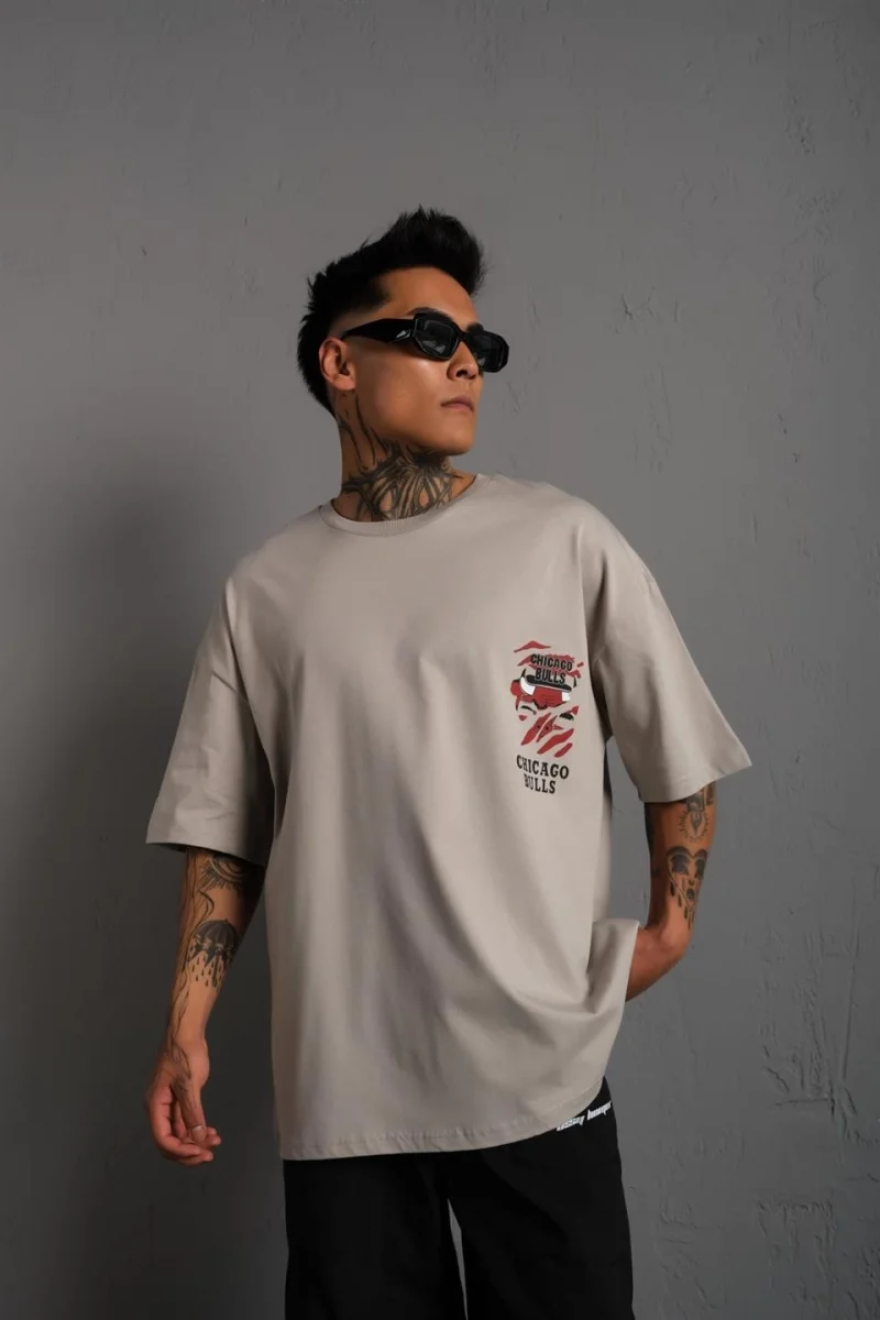 Erkek Sırt Baskılı A Kalite Oversize T-shirt