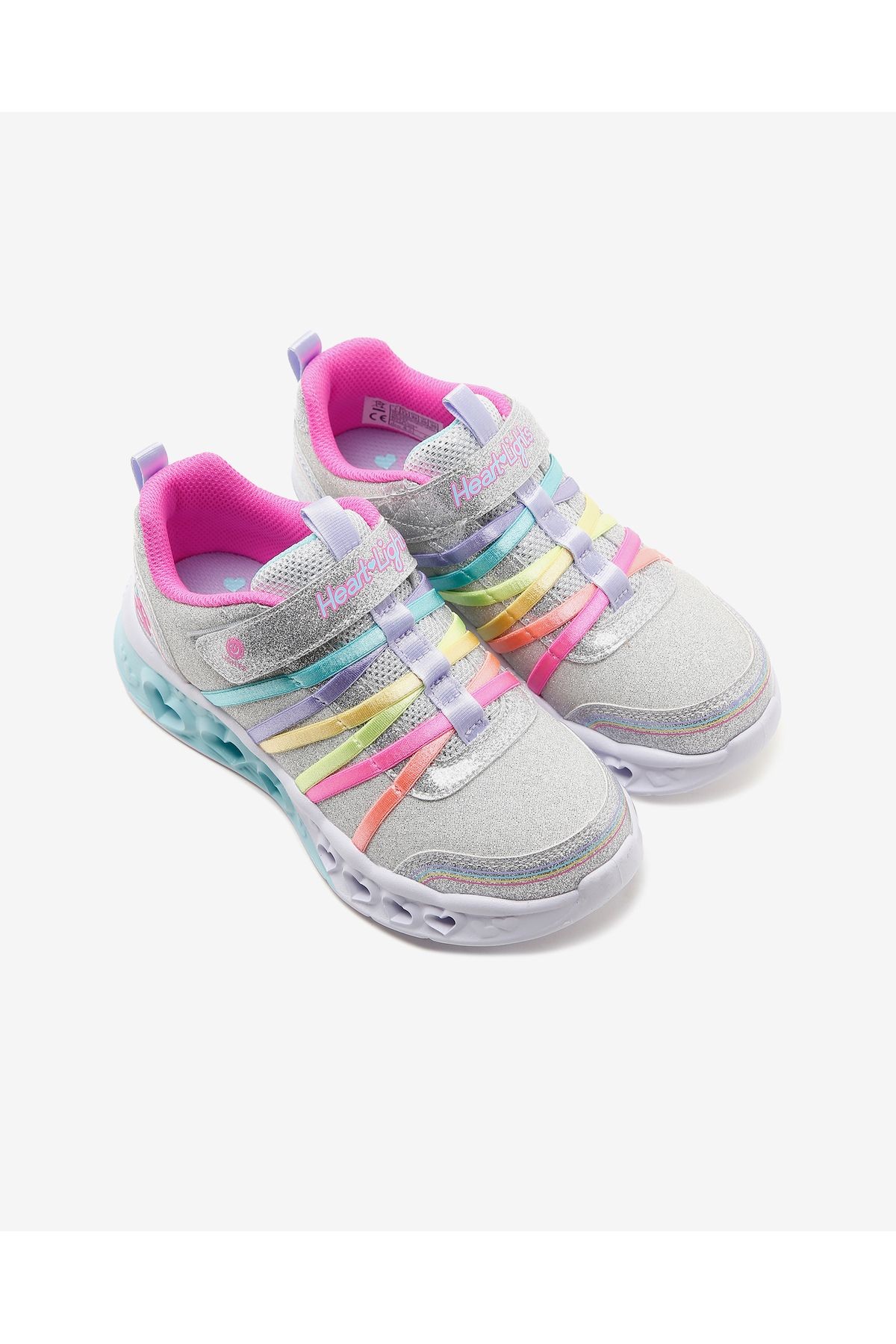 Flutter Heart Lights - Rainbow Bestie Büyük Kız Çocuk Gri Işıklı Spor Ayakkabı 303252l Smlt