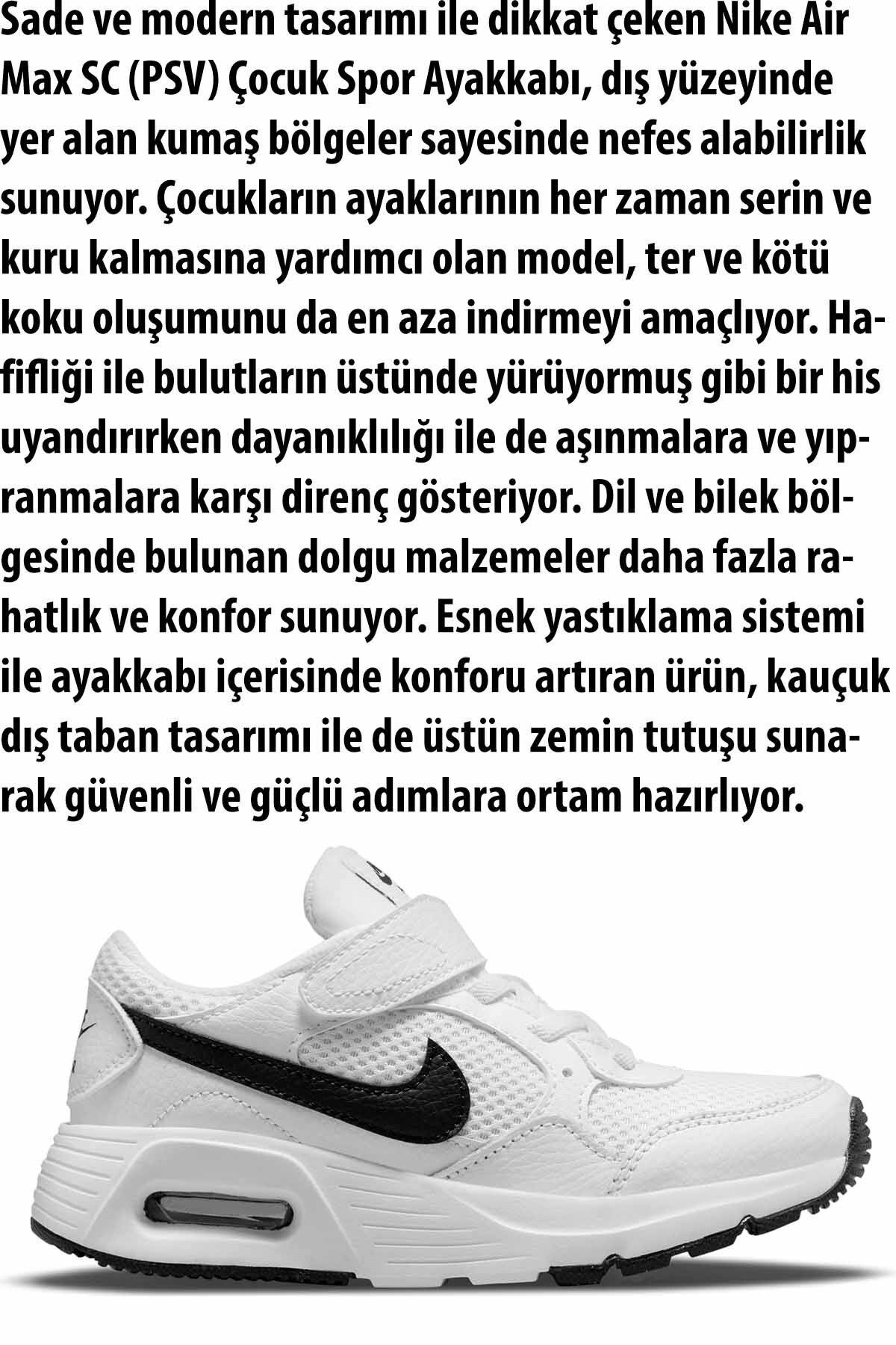 Air Max Sc (PSV) Çocuk Günlük Spor Ayakkabı Cz5356-102-beyaz