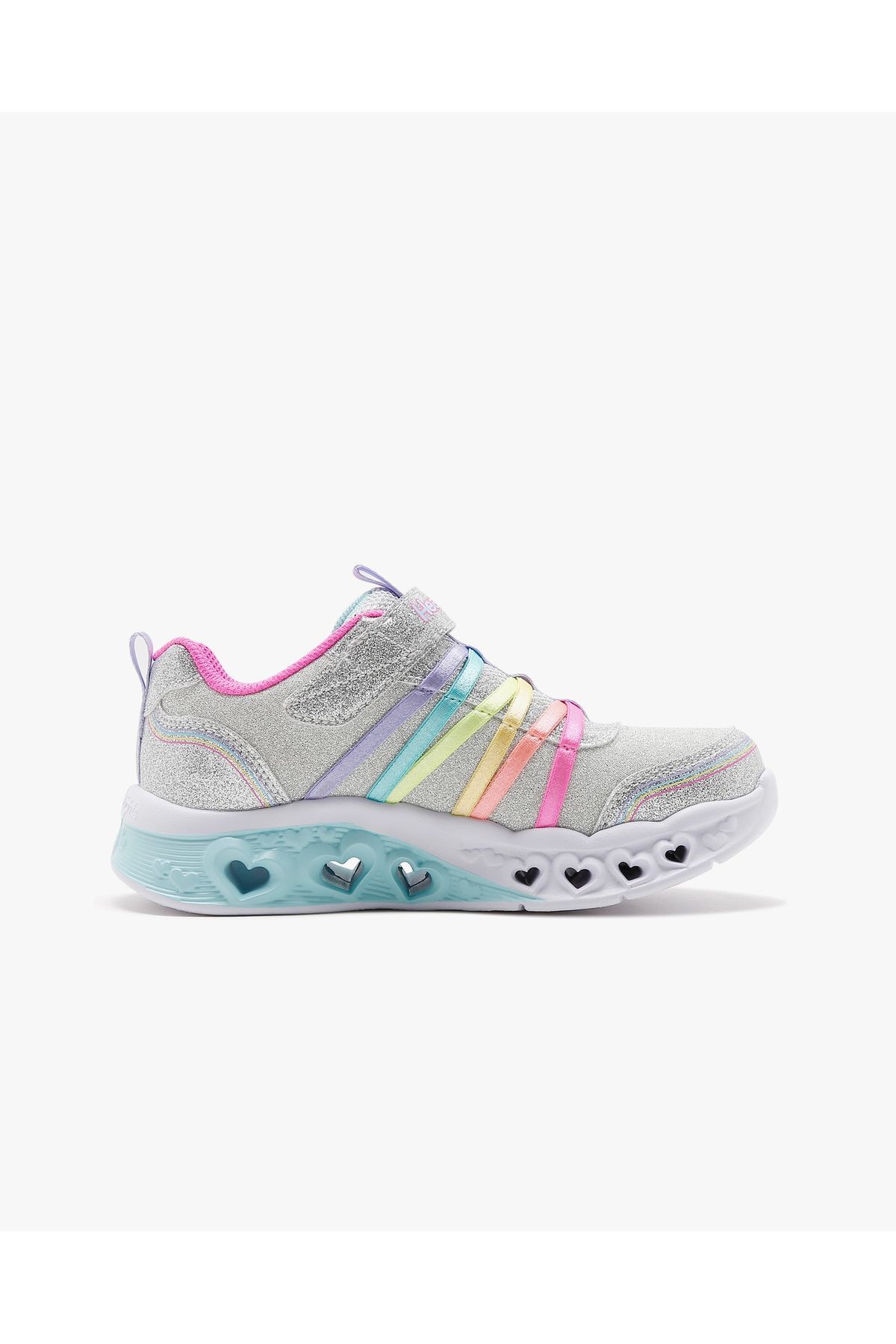 Flutter Heart Lights - Rainbow Bestie Büyük Kız Çocuk Gri Işıklı Spor Ayakkabı 303252l Smlt