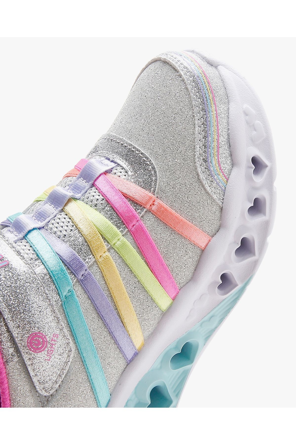 Flutter Heart Lights - Rainbow Bestie Büyük Kız Çocuk Gri Işıklı Spor Ayakkabı 303252l Smlt