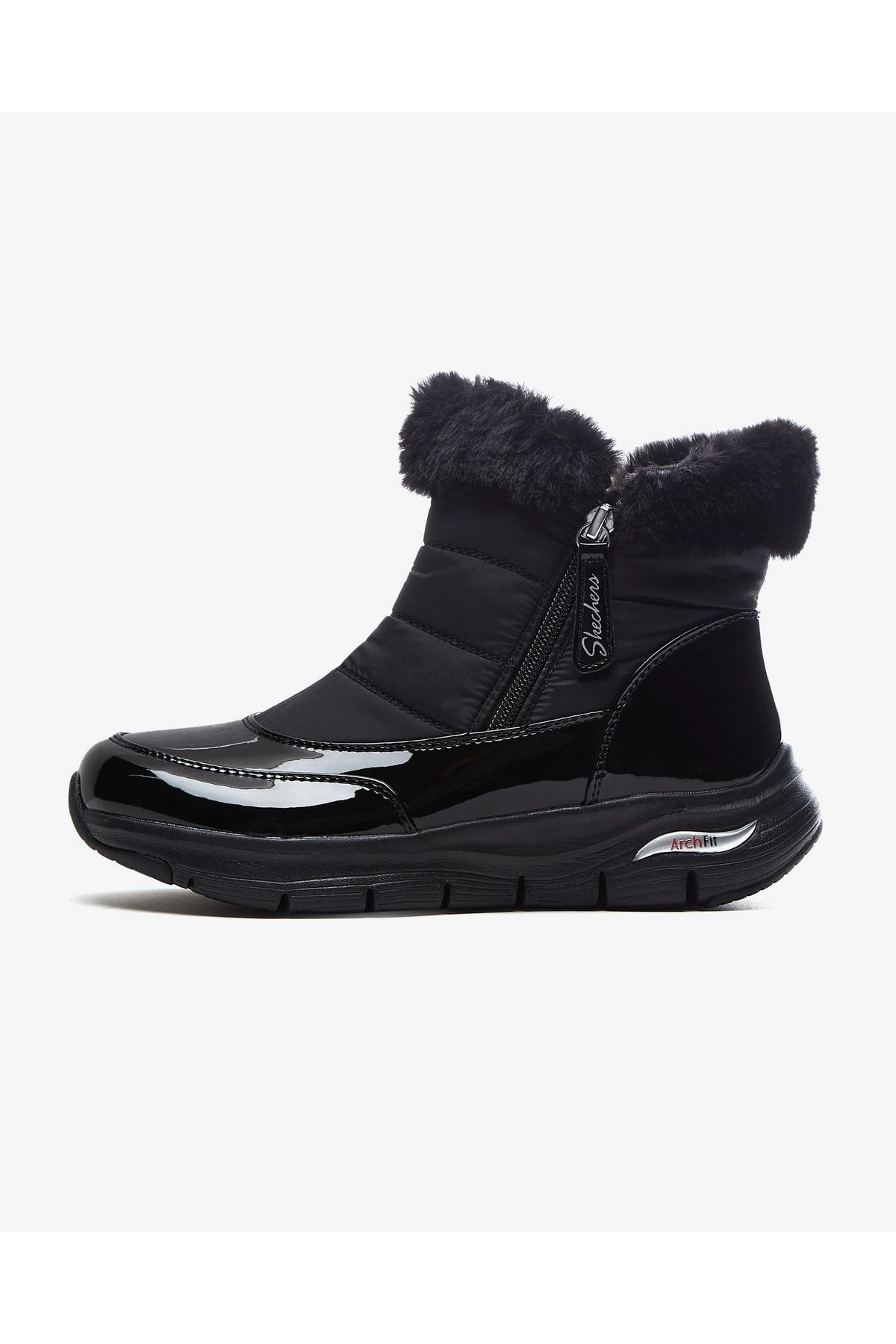 Arch Fit Smooth - Cool Puff Kadın Siyah Kar Botu 167252 Bbk