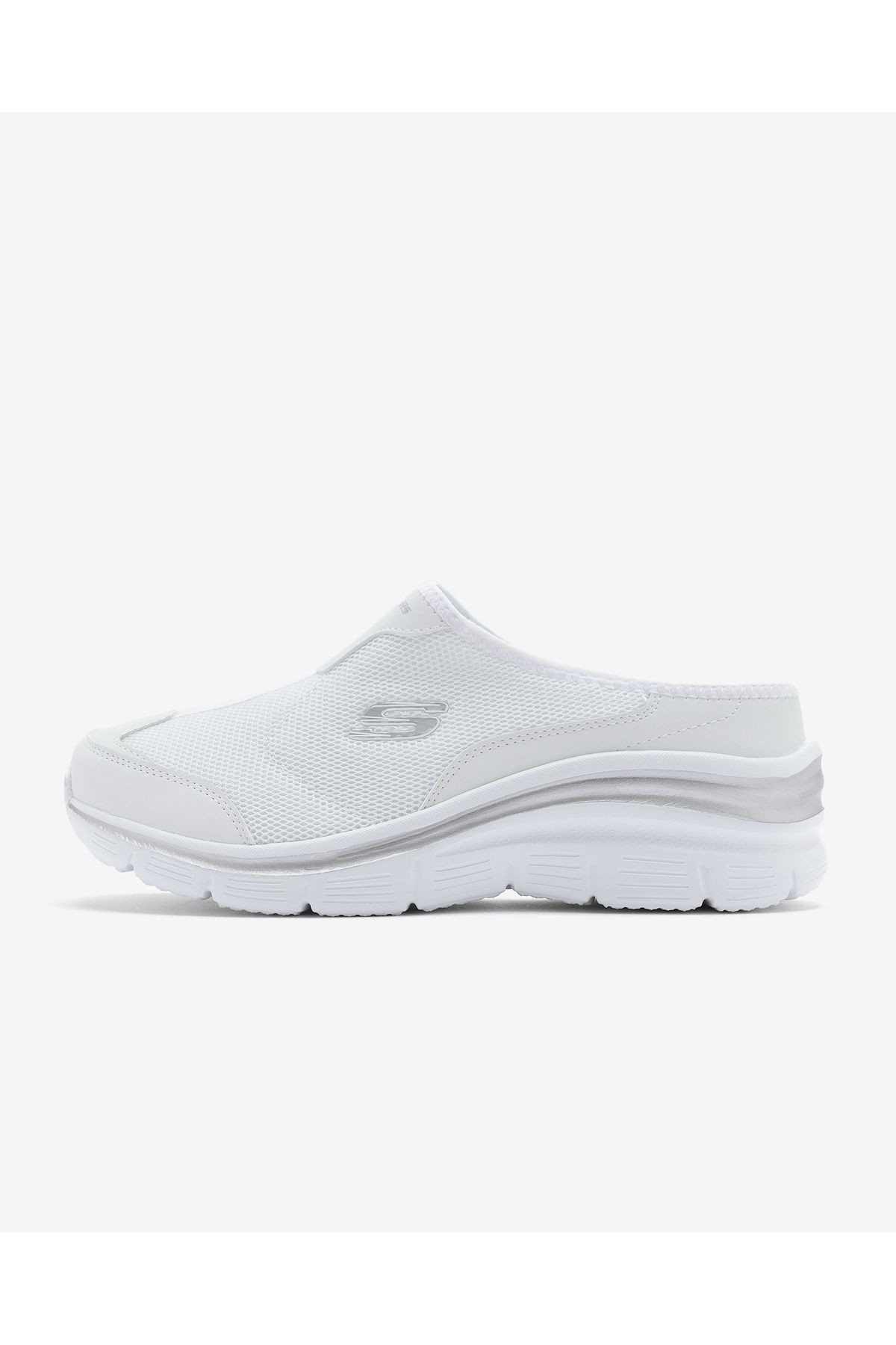 Fashion Fit Kadın Beyaz Arkası Açık Spor Ayakkabı 12714Tk Wht
