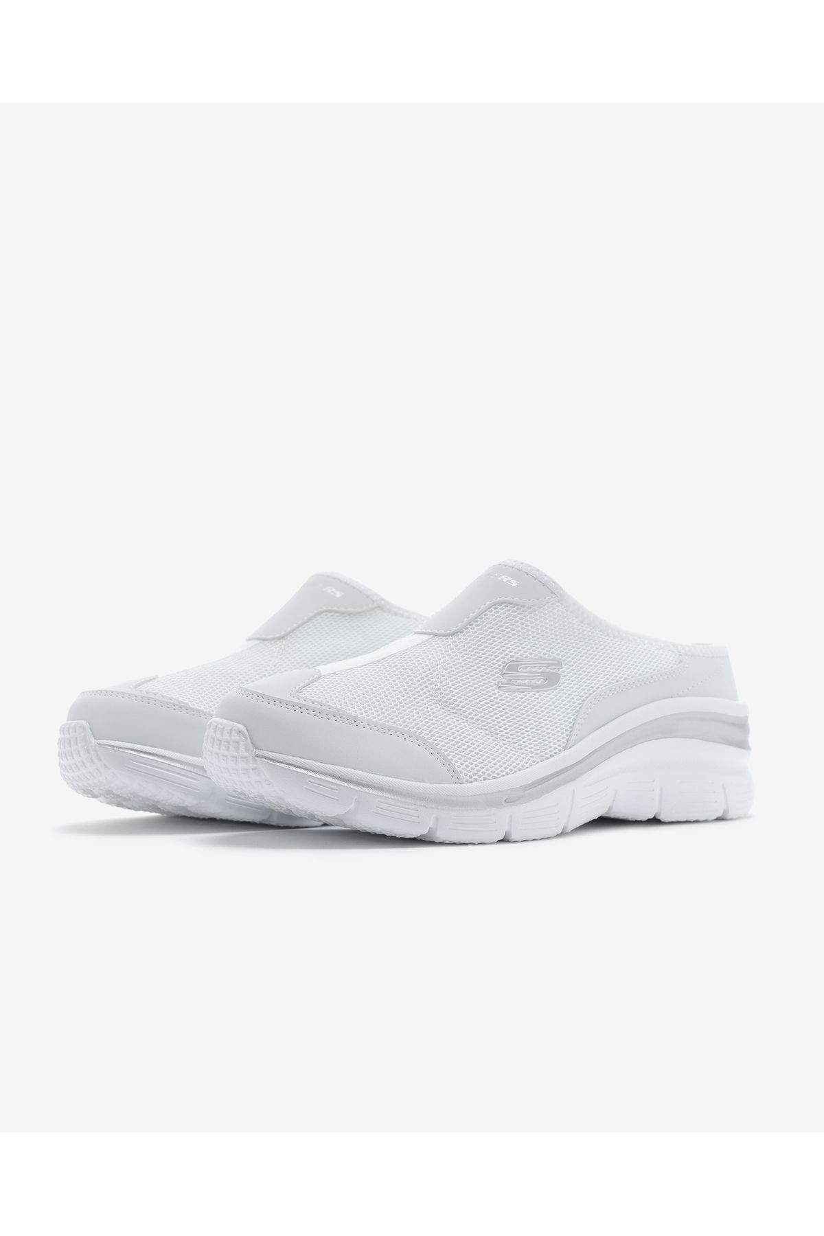 Fashion Fit Kadın Beyaz Arkası Açık Spor Ayakkabı 12714Tk Wht