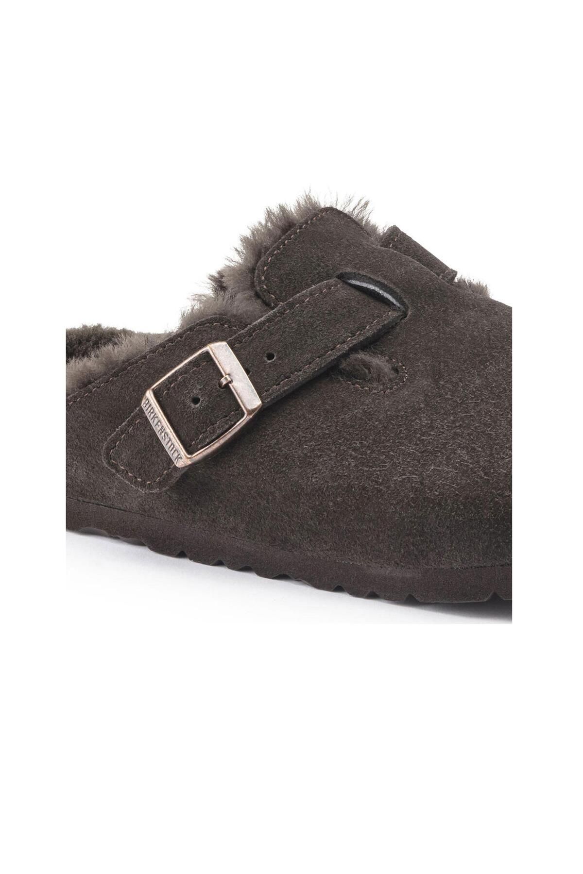 Boston Suede Shearling Kadın Terlik