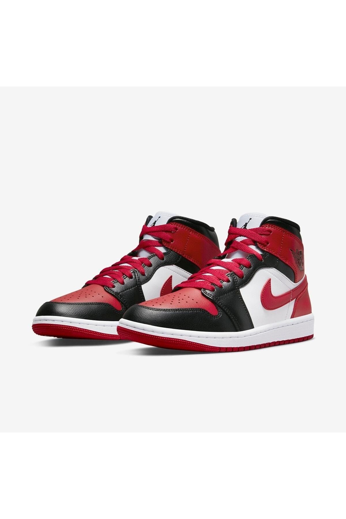 Air Jordan 1 Mid Alternate Bred Toe Sneaker Bq6472-079