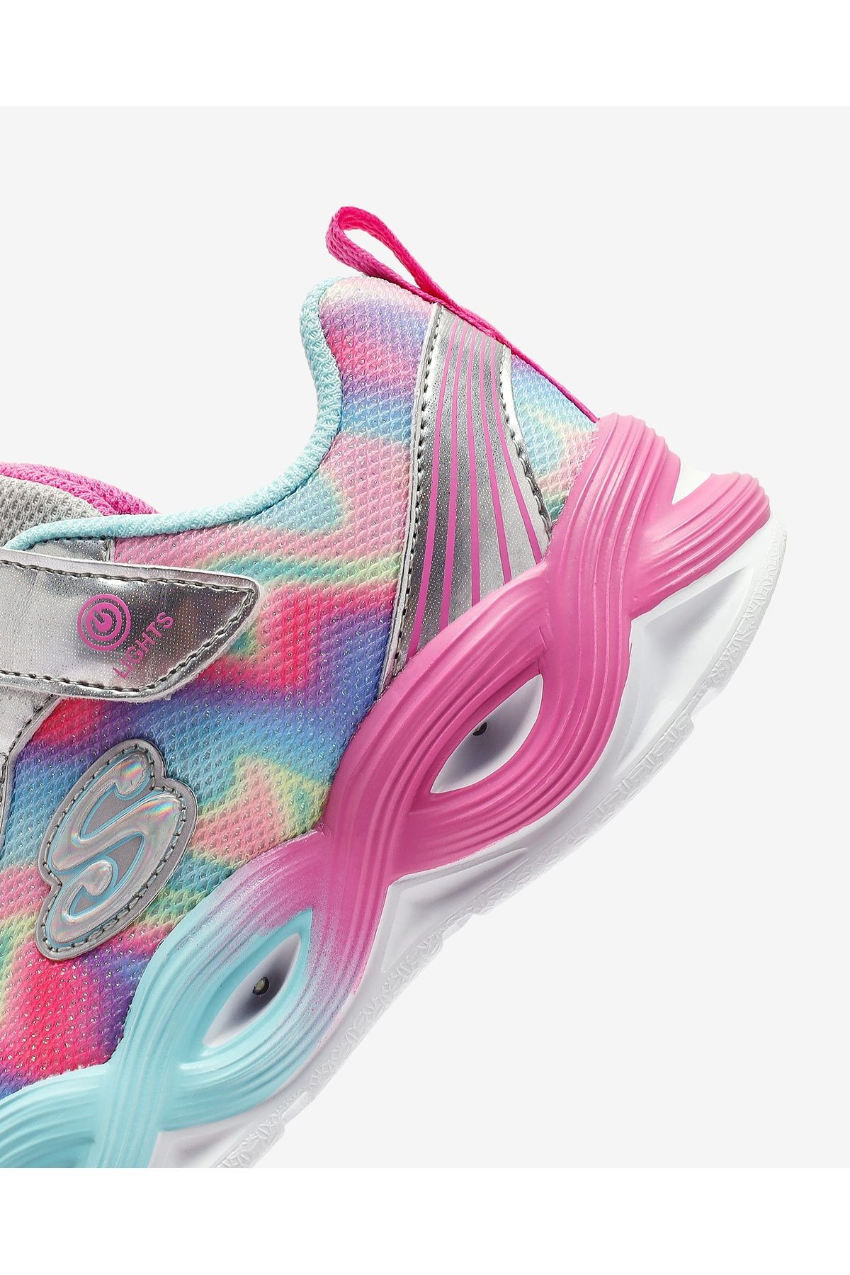 Twisty Glow - Sorbet Swirl Büyük Kız Çocuk Gri Işıklı Spor Ayakkabı 303716l Smlt
