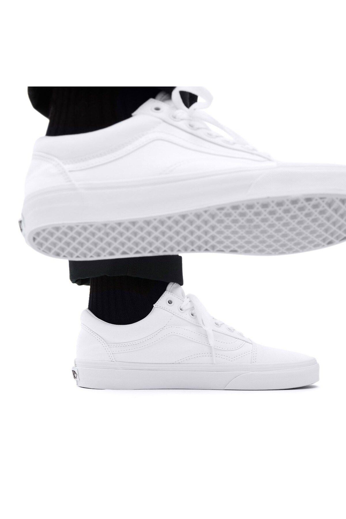 Old Skool True White Unisex Spor Ayakkabısı