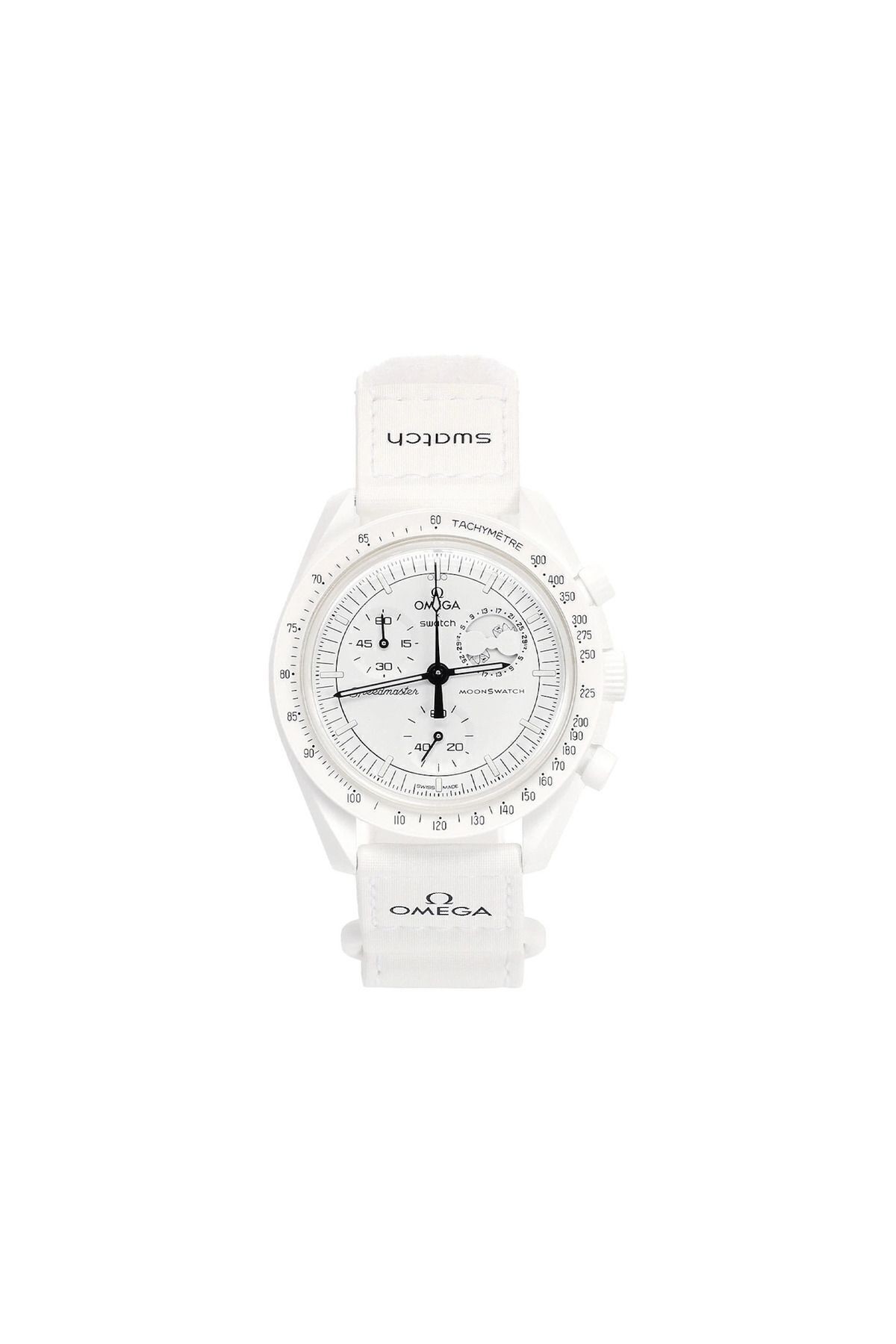 x Omega Bioceramic Moonswatch Mission To Moonphase Snoopy White