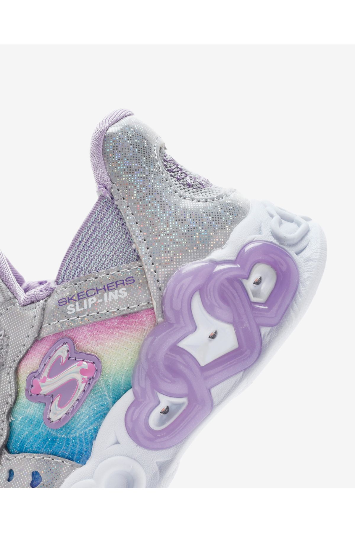 İnfinite Heart Lights - Eternal Shimmer Küçük Kız Çocuk Gri Işıklı Spor Ayakkabı 303755n Smlt