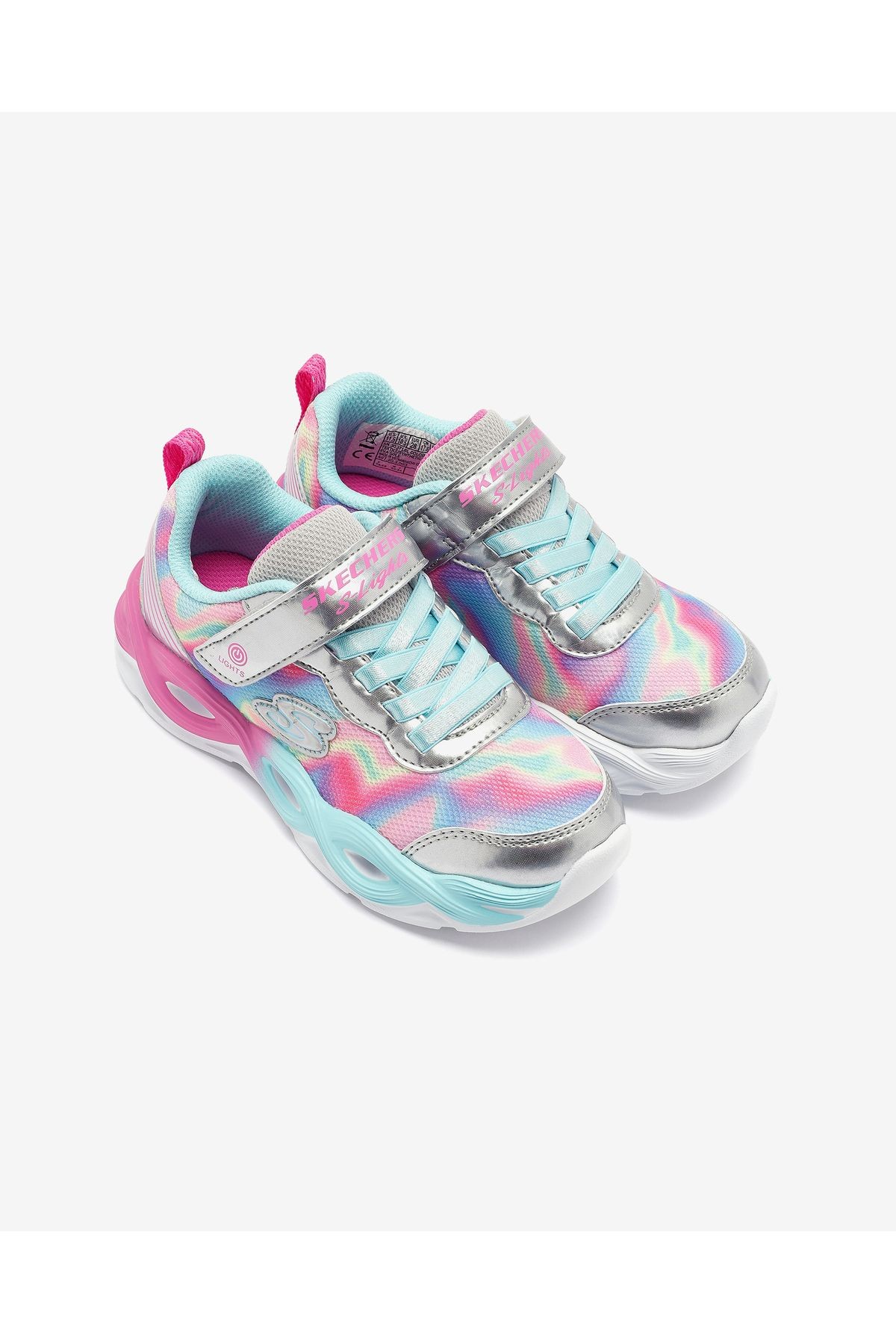 Twisty Glow - Sorbet Swirl Büyük Kız Çocuk Gri Işıklı Spor Ayakkabı 303716l Smlt