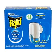 Raid Elektro ( Set= Likit ) ( 45 Gece ) Elektro Likit Sivrisineklere Öldürücü Set ( Elektro Likit Isıtıcı & Yedek Şişe=27.4ml )*6x4