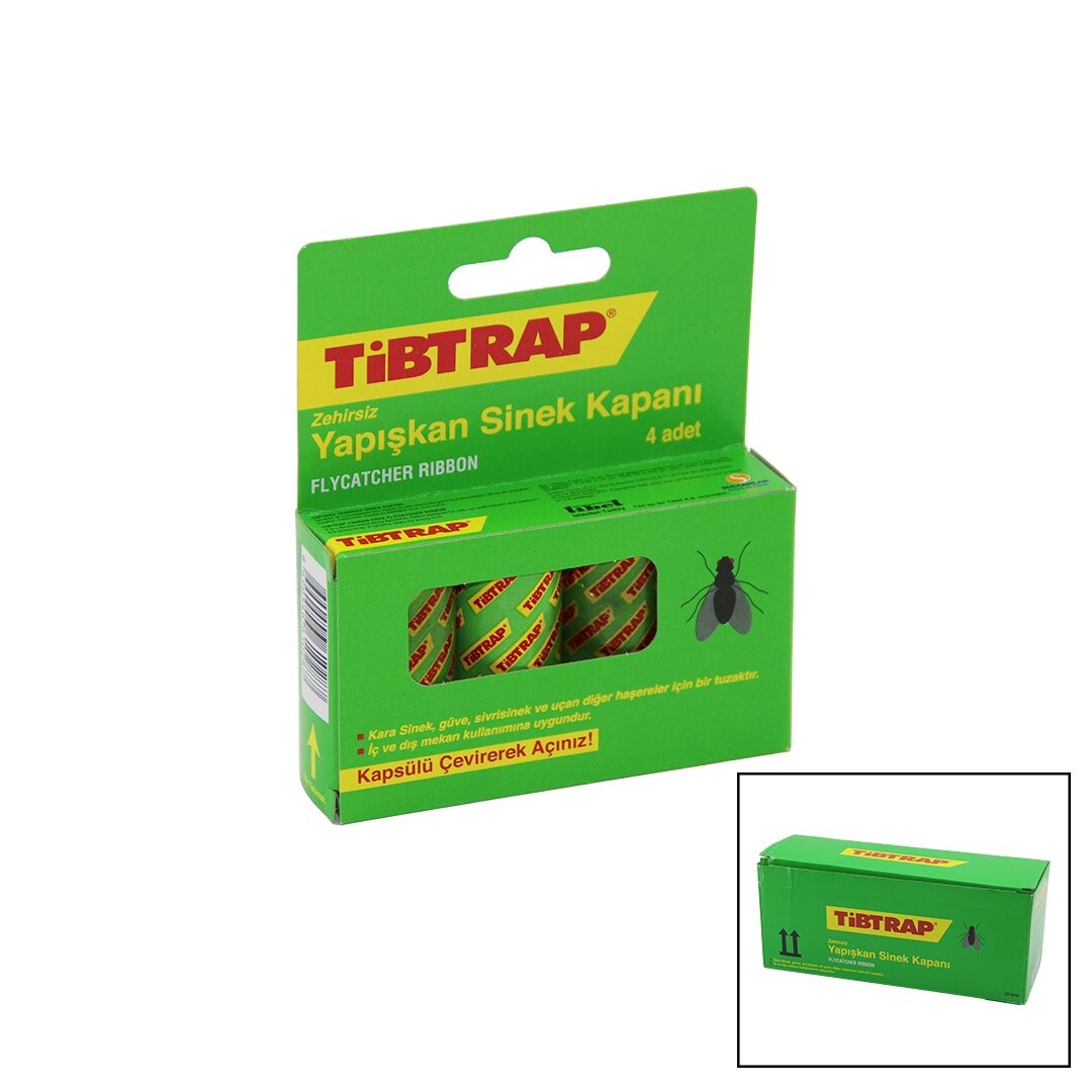Tibtrap ( 4pcs ) ( Kapsül ) Sinek Yapışkanı ( Sinek & Güve & S.Sinek & Uçan Tüm Haşereler ) ( Iç Ve Dış Mekan Kullanım )*22x12